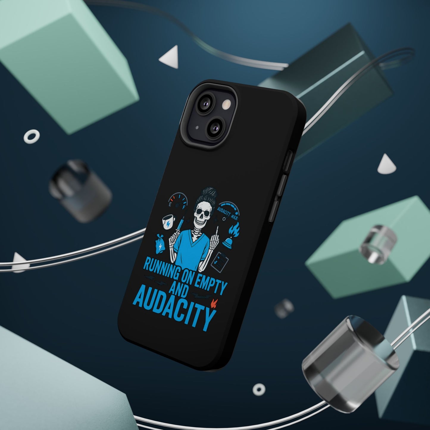 “Running on Empty and Audacity” – Nurse Chaos Phone Case