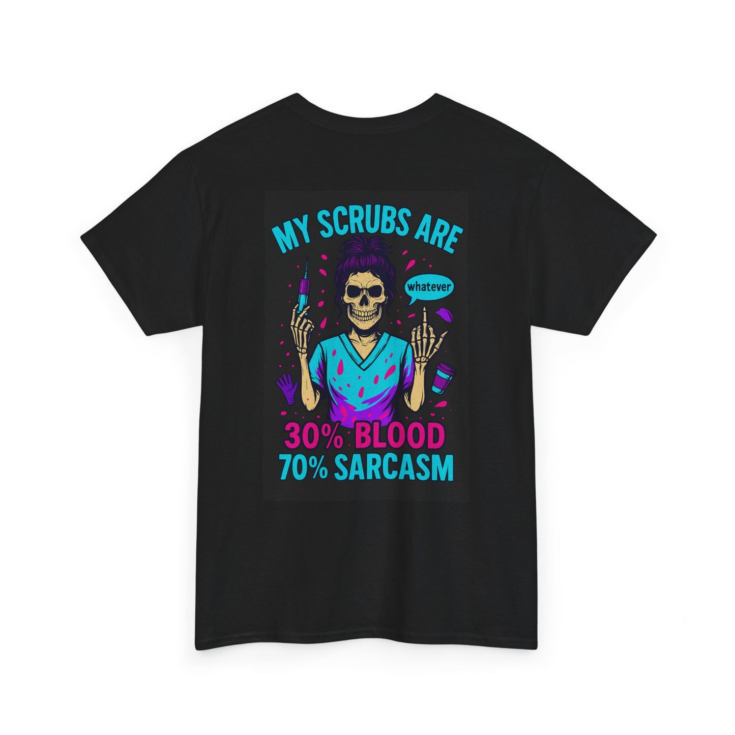 Funny Nurse Tee - 30% Blood 70% Sarcasm, Medical Humor Shirt, Unisex T-Shirt for Nurses, Healthcare Gifts, Halloween T-Shirt