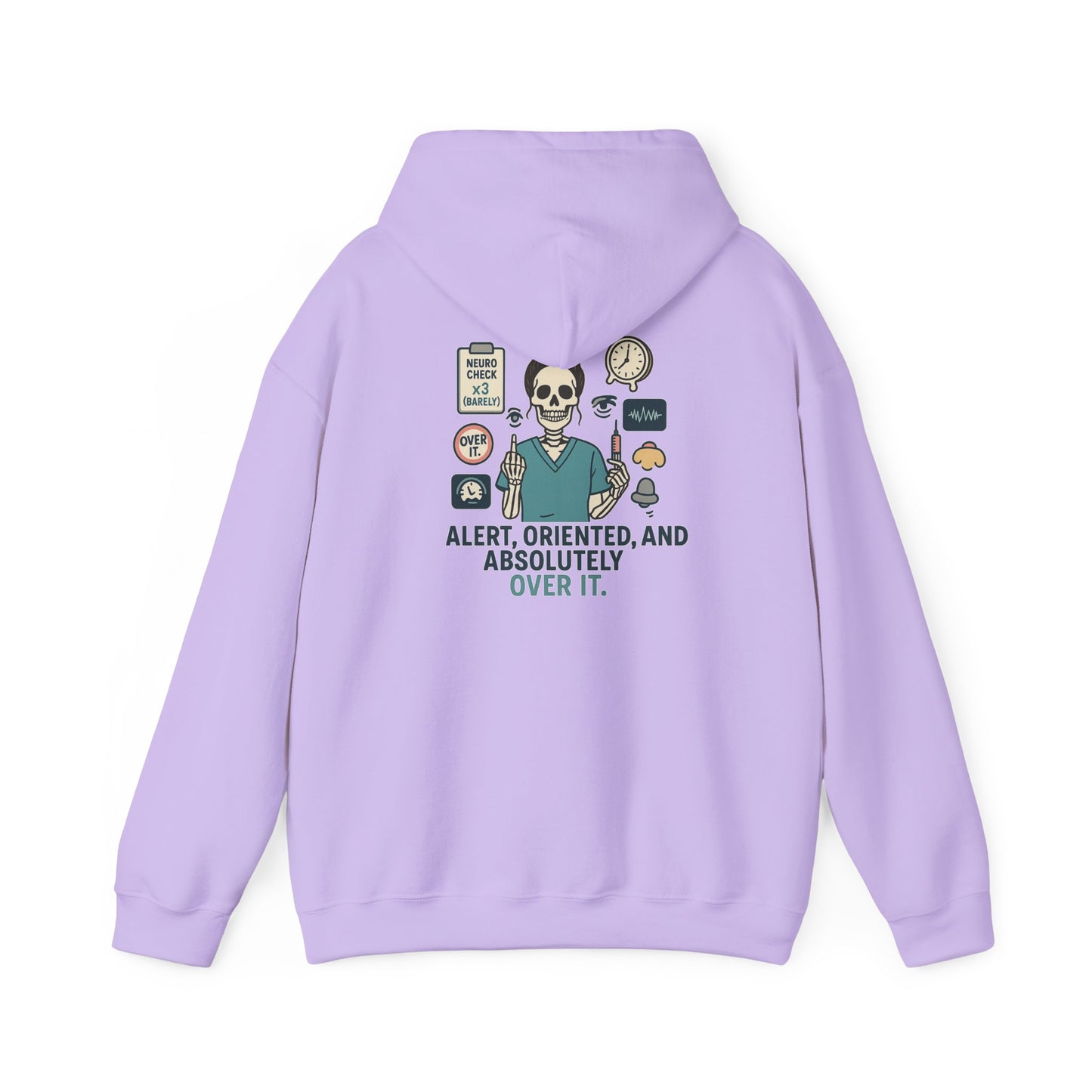 “Alert, Oriented, and Absolutely Over It” – Chaotic Nurse Hoodie
