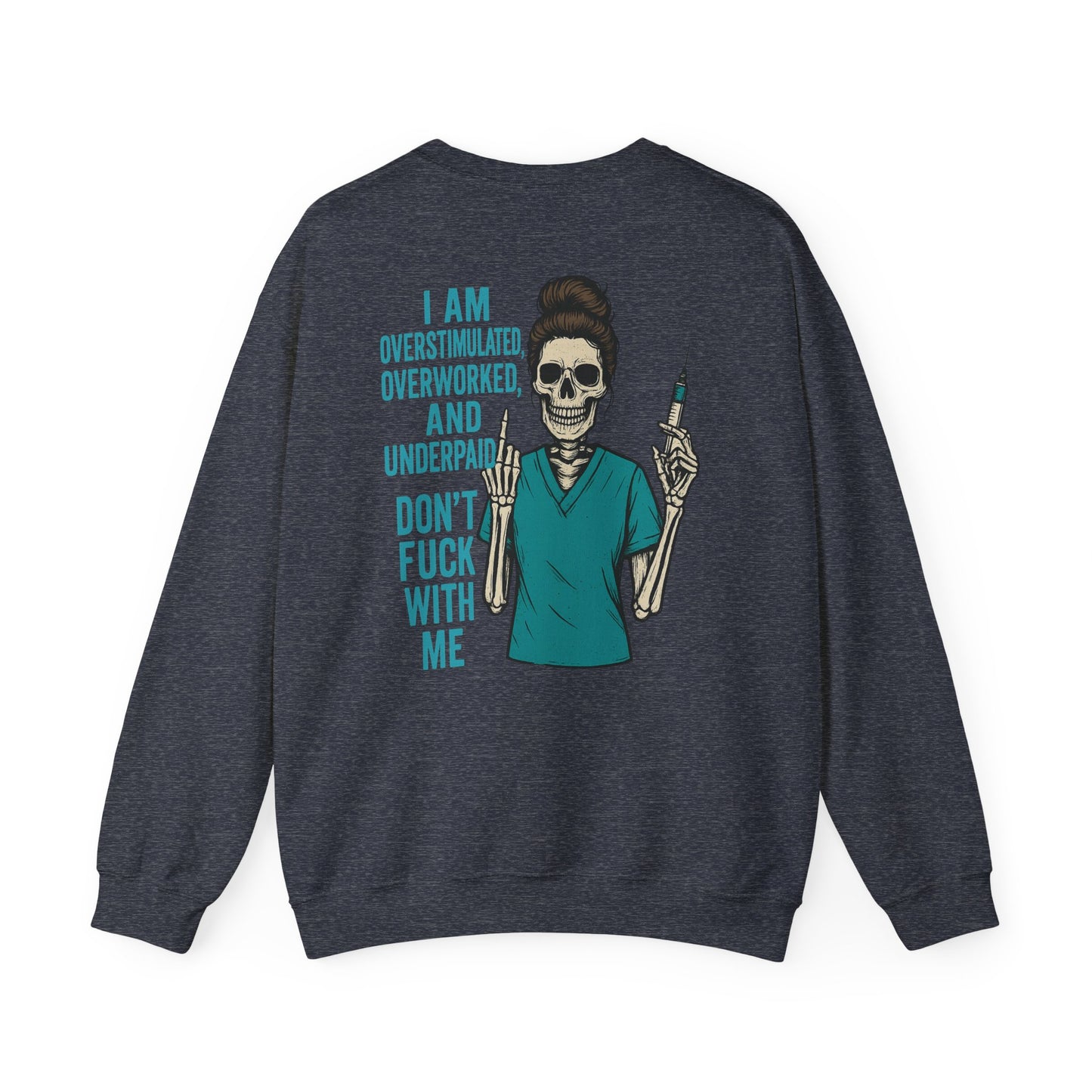 Unisex Heavy Blend™ Crewneck Sweatshirt - Perfect for Nurses, Halloween, Self-Care Days, Funny Gift, Overstimulated Humor