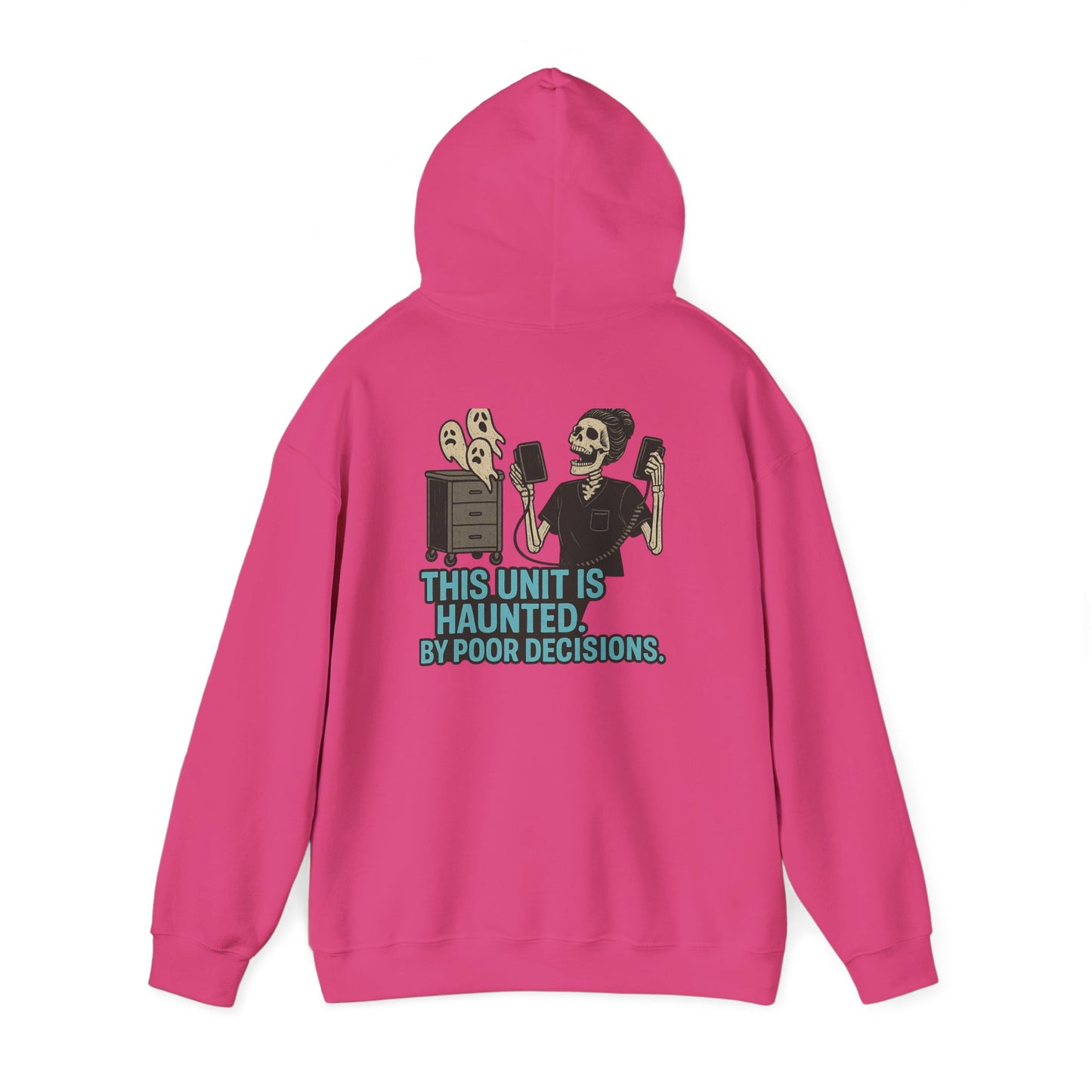 Halloween Haunted Sweatshirt, Unisex Hooded Sweatshirt, Spooky Gifts, Funny Halloween Apparel, Gifts for Him, Her, and Them