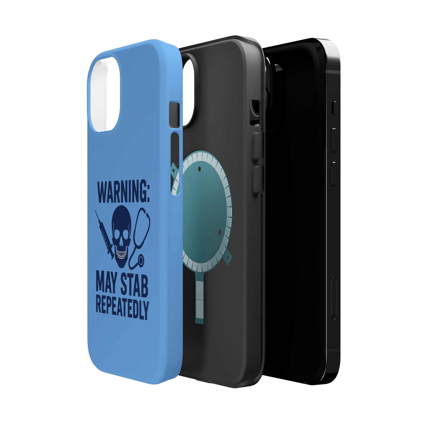 Warning May Stab Repeatedly Phone Case | Quirky Medical Humor, Gift for Healthcare Workers, Fun Phone Accessories, Doctors' Gift, Nurse Gift