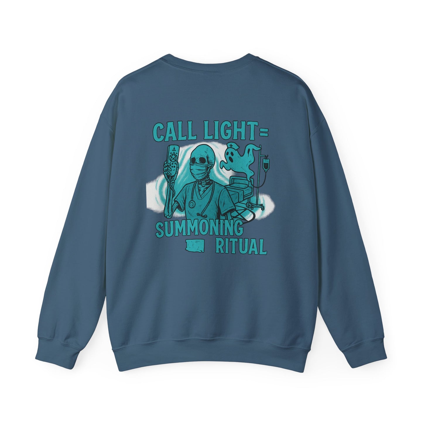 Spooky Summoning Ritual Sweatshirt, Unisex Crewneck, Halloween Apparel, Ghostly Gift, Cozy Casual Wear, Autumn Fashion