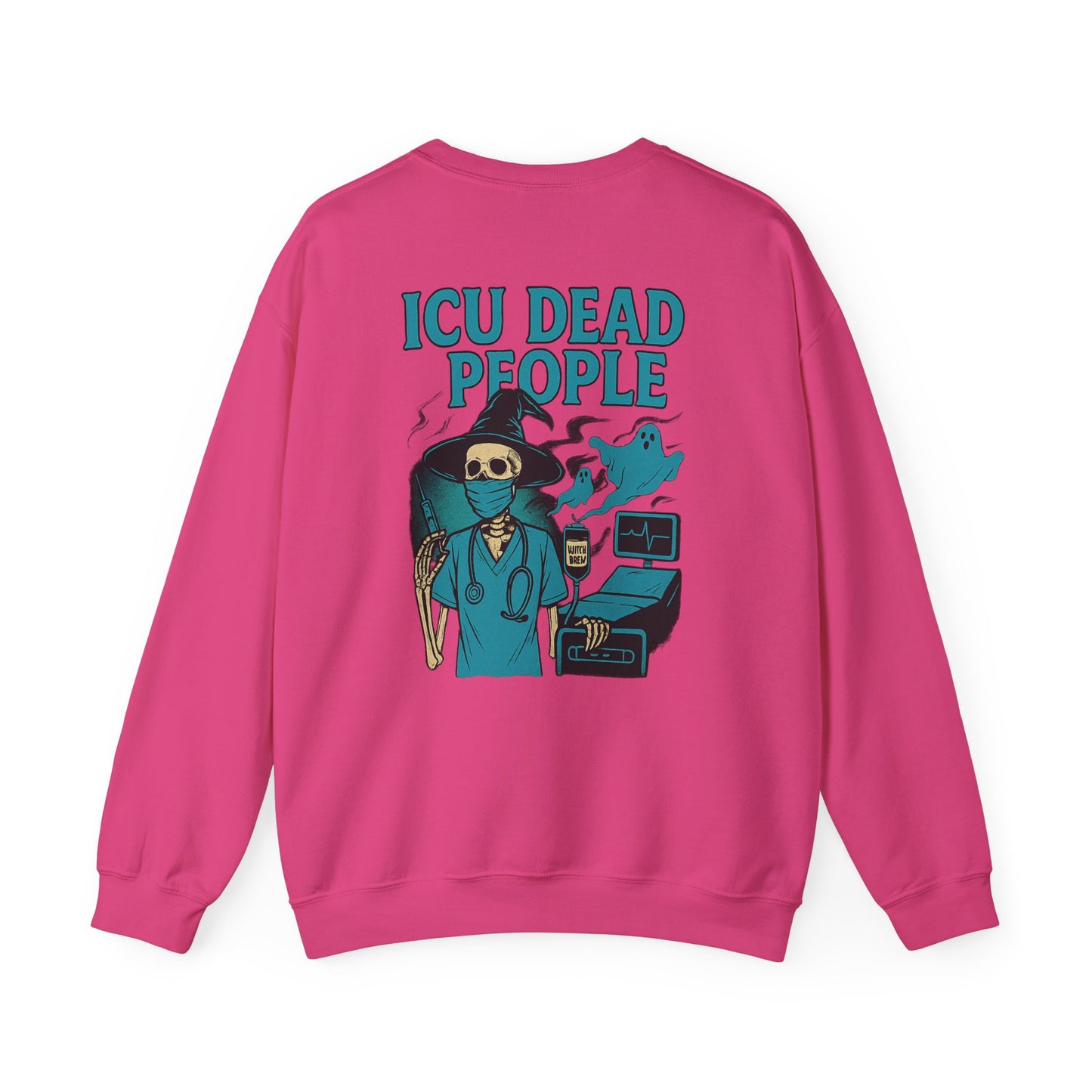 ICU Dead People Sweatshirt, Unisex Heavy Blend Crewneck, Funny Medical Sweatshirt, Halloween Gift, Nurses Appreciation