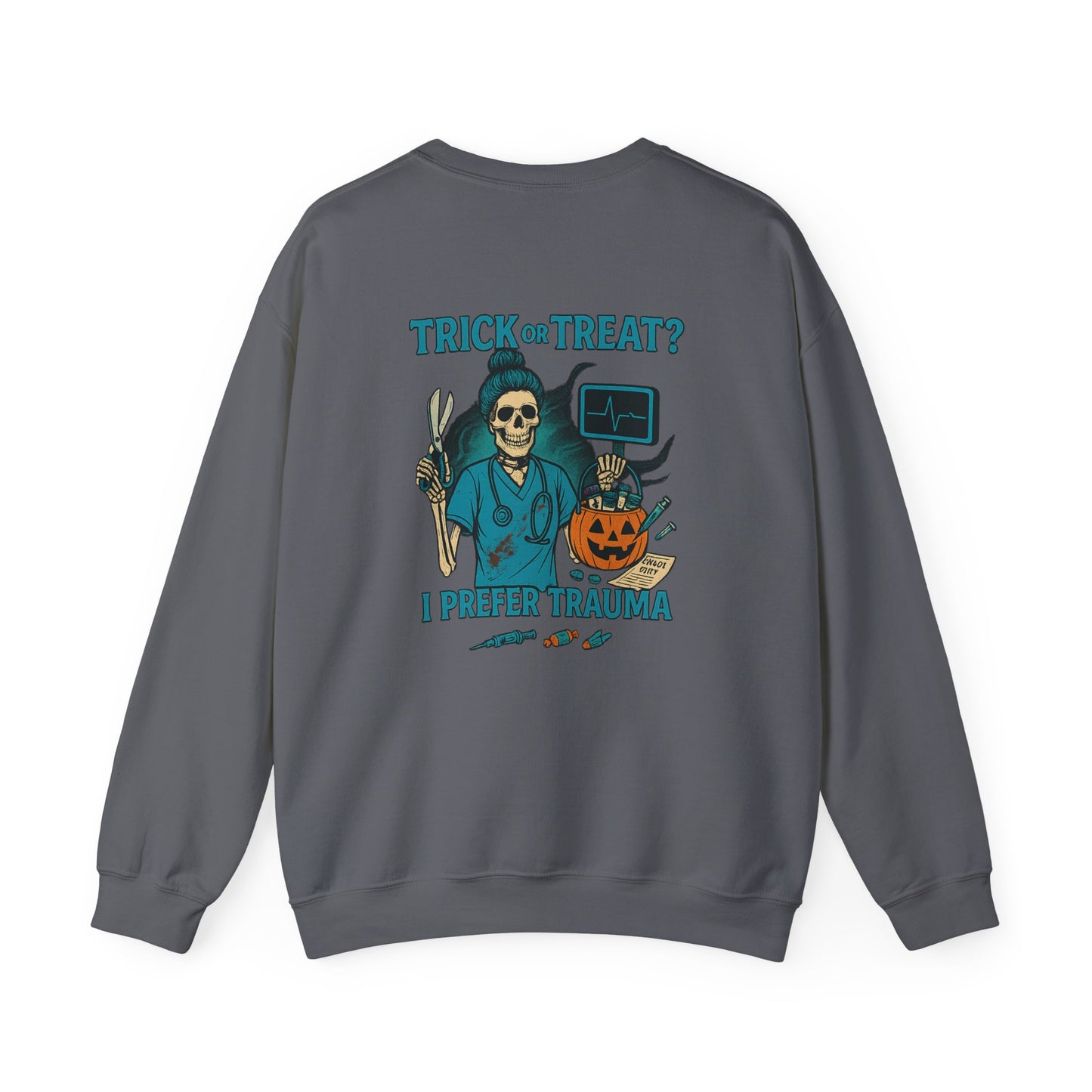 Halloween Sweatshirt, Unisex Crewneck, Trick or Treat Gift, Cozy Fall Apparel, Spooky Season Clothing