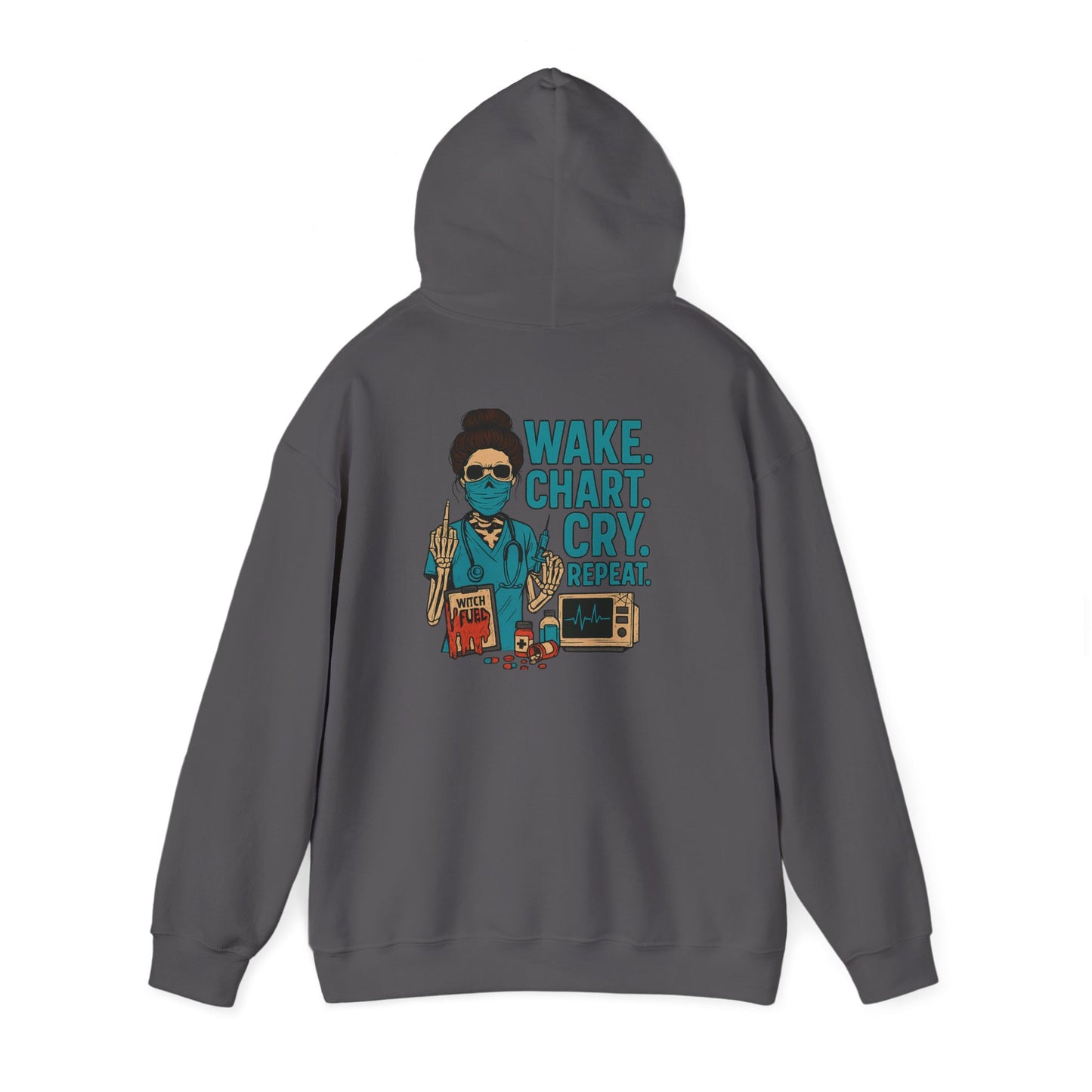 Creative Artist's Hoodie: Make. Chart. Cry. Repeat. - Unisex Heavy Blend Sweatshirt