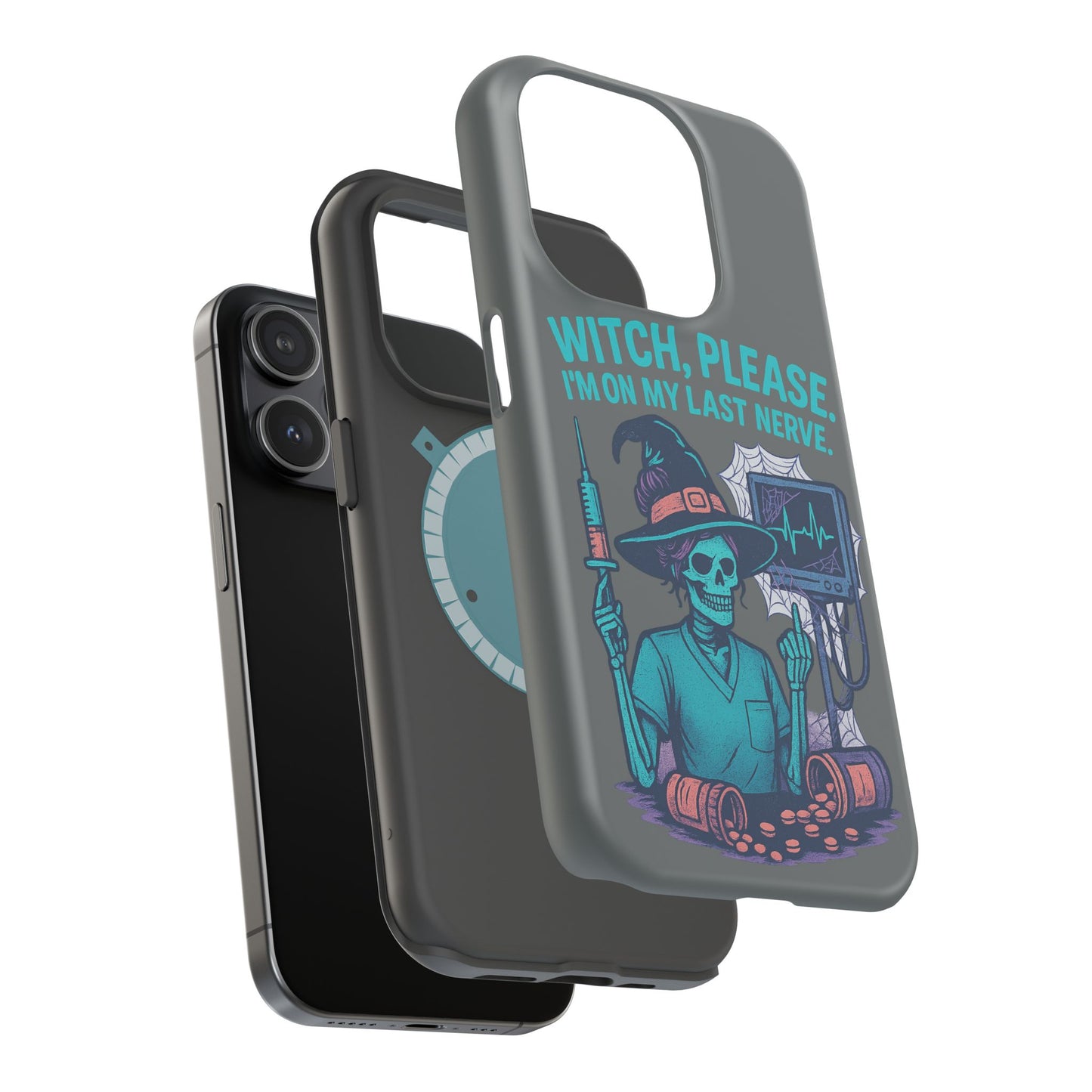 Spooky Phone Case: Witch Please! I'm On My Last Nerve, Halloween Gift, Cute Phone Accessory, Unique Tough Case, Funny Phone Protection