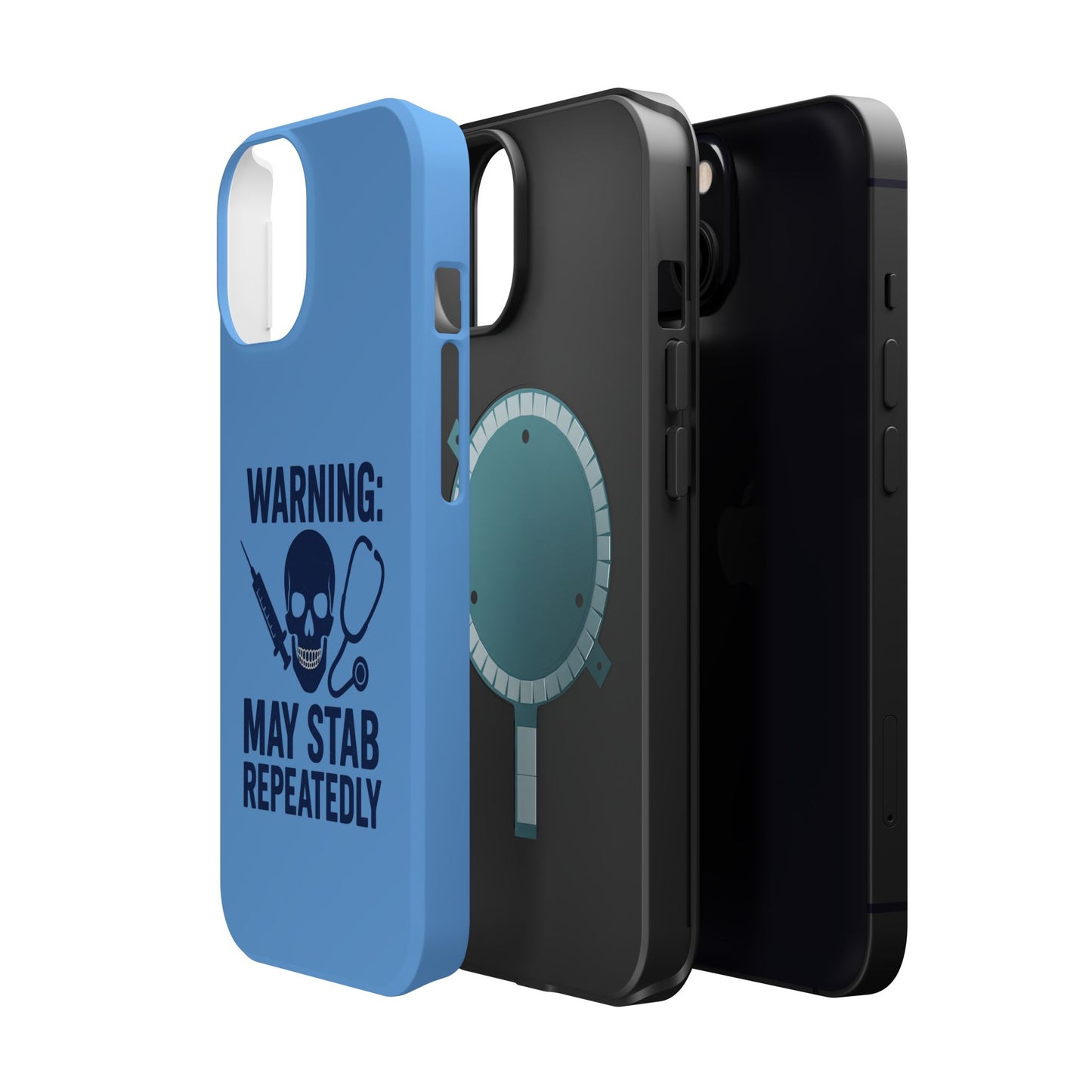 Warning May Stab Repeatedly Phone Case | Quirky Medical Humor, Gift for Healthcare Workers, Fun Phone Accessories, Doctors' Gift, Nurse Gift