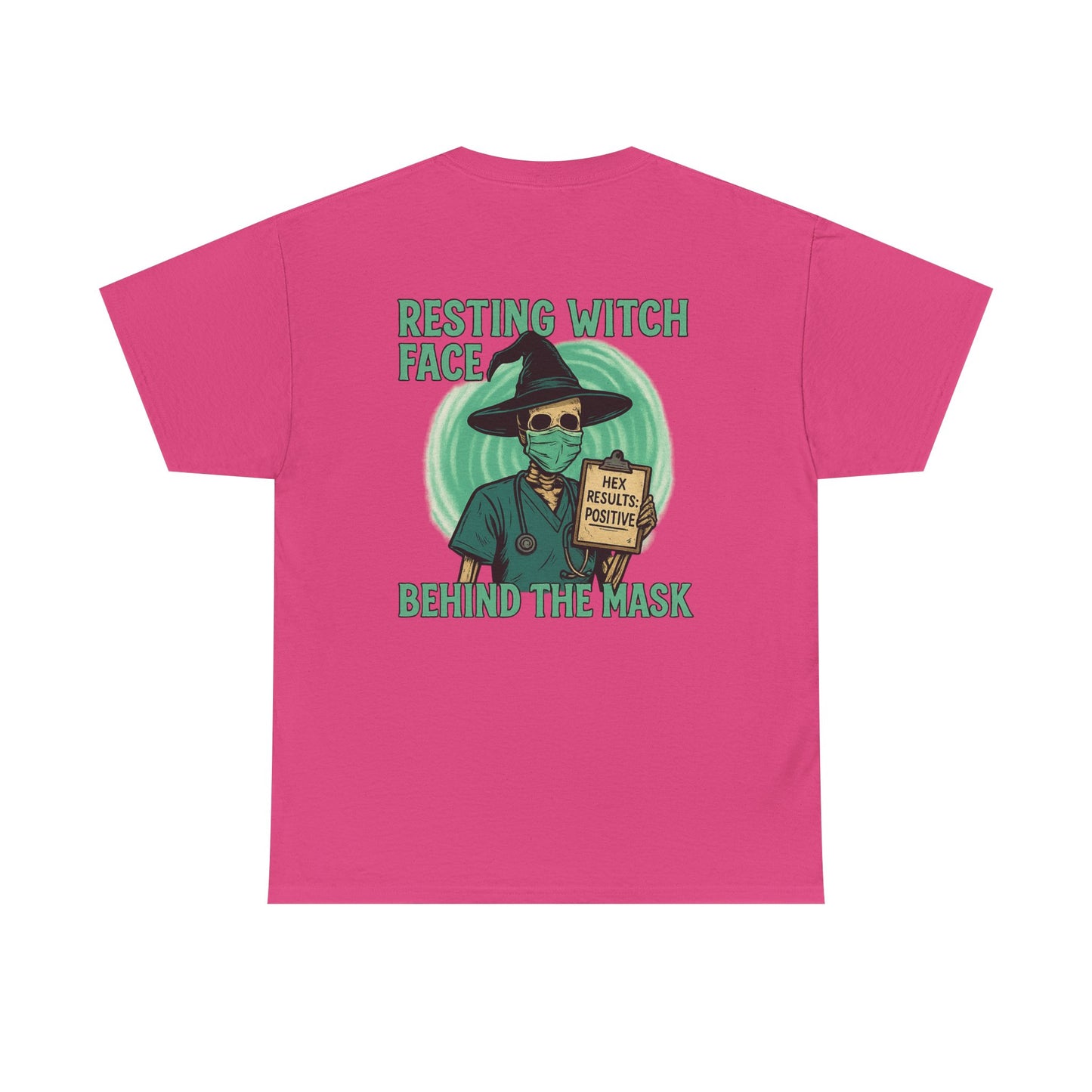 Resting Witch Face Unisex Heavy Cotton Tee, Funny Halloween Shirt, Witch T-Shirt, Unique Gift for Spooky Season, Perfect for Parties