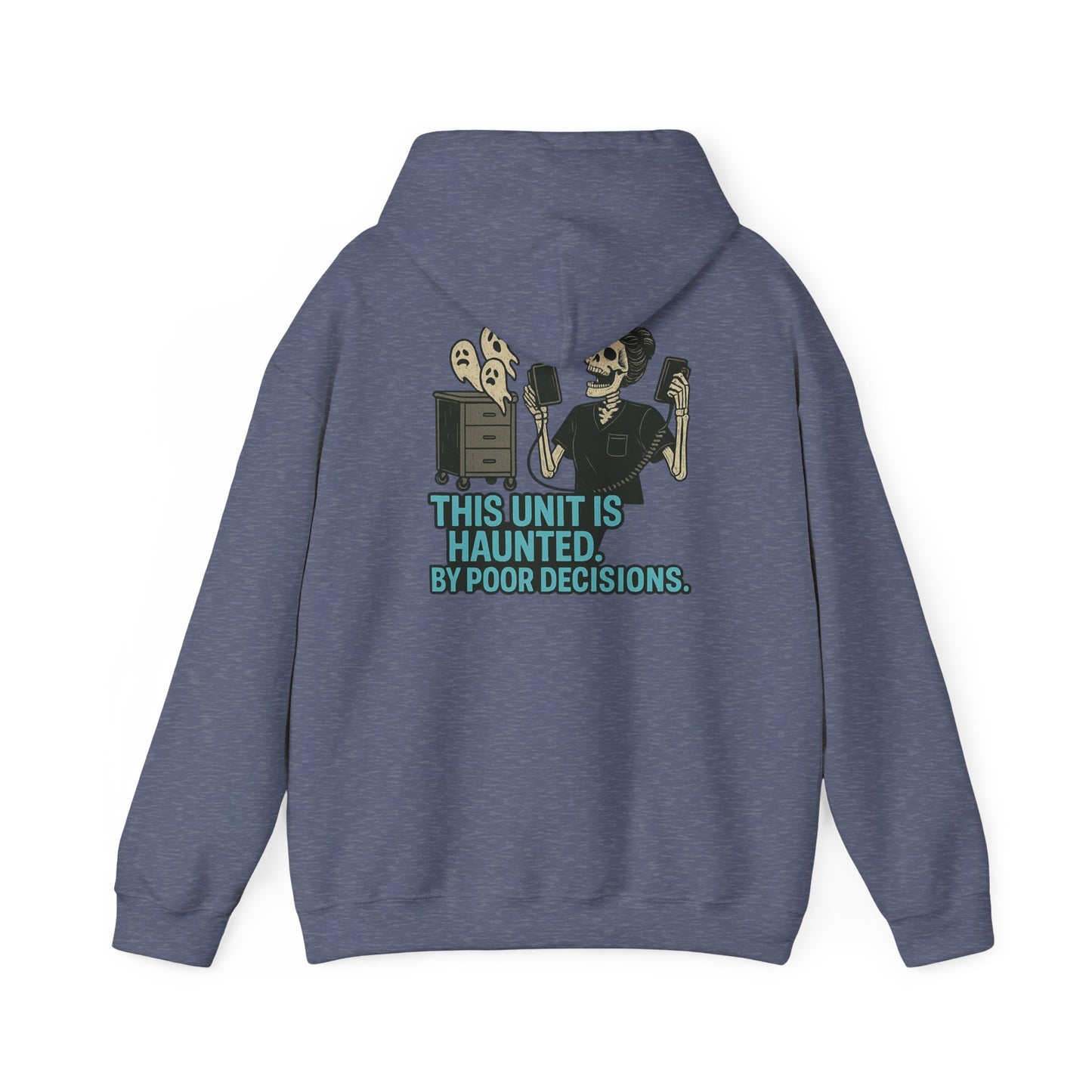 Halloween Haunted Sweatshirt, Unisex Hooded Sweatshirt, Spooky Gifts, Funny Halloween Apparel, Gifts for Him, Her, and Them