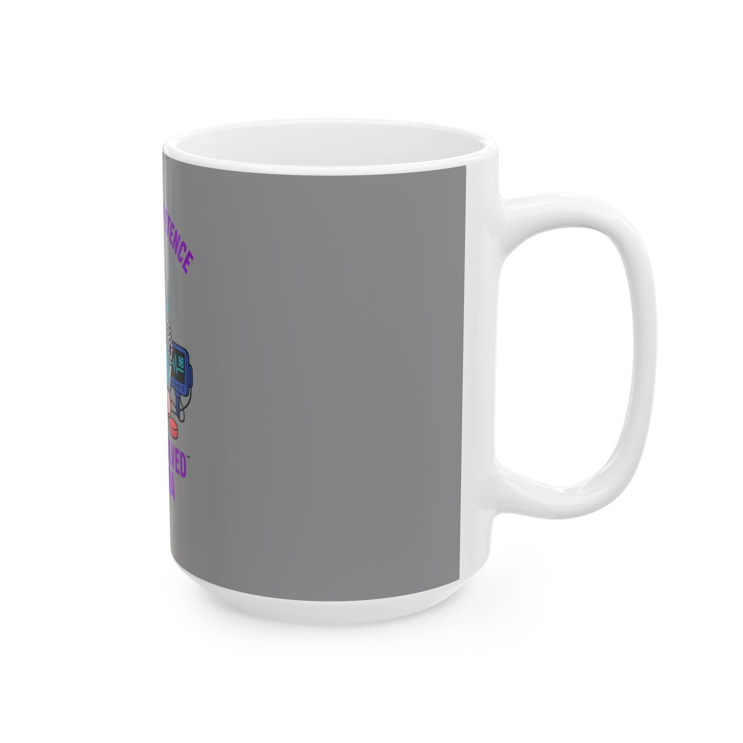 Sassy Skeleton Mug, I Radiate Competence and Unresolved Trauma Coffee Cup, Unique Gift for Nurses, Therapist Humor, Funny Office Decor