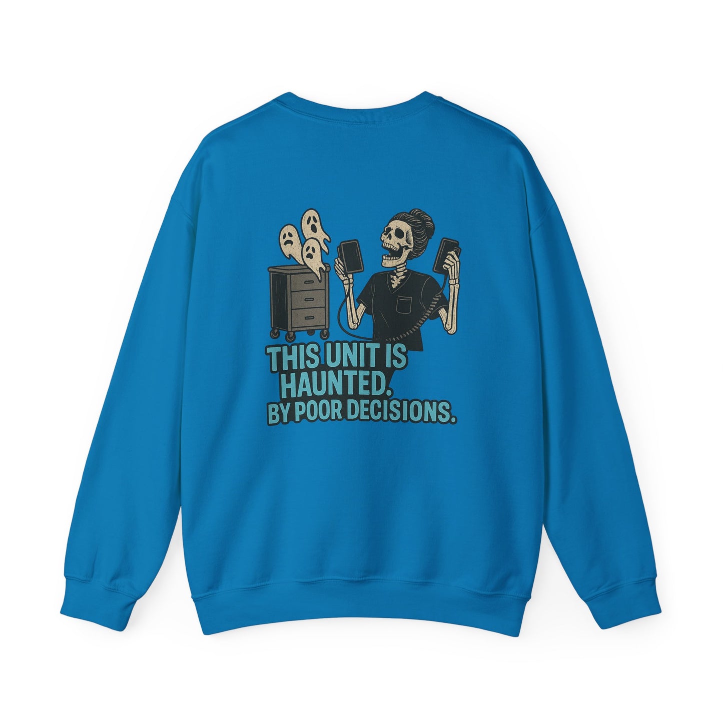 Haunted Decisions Sweatshirt | Unisex Crewneck | Spooky Fall Apparel, Halloween Gift, Casual Wear