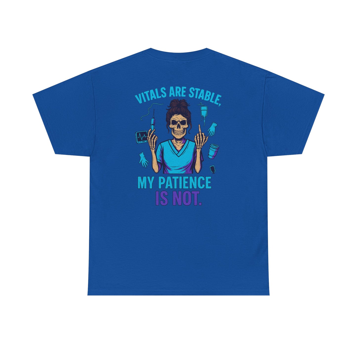 Skull Patient T-Shirt - Funny Medical Humor Tee, Unisex Cotton Shirt, Gift for Healthcare Workers, Halloween Apparel, Casual Wear