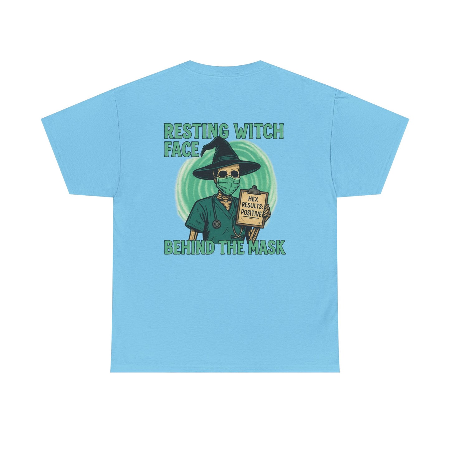 Resting Witch Face Unisex Heavy Cotton Tee, Funny Halloween Shirt, Witch T-Shirt, Unique Gift for Spooky Season, Perfect for Parties