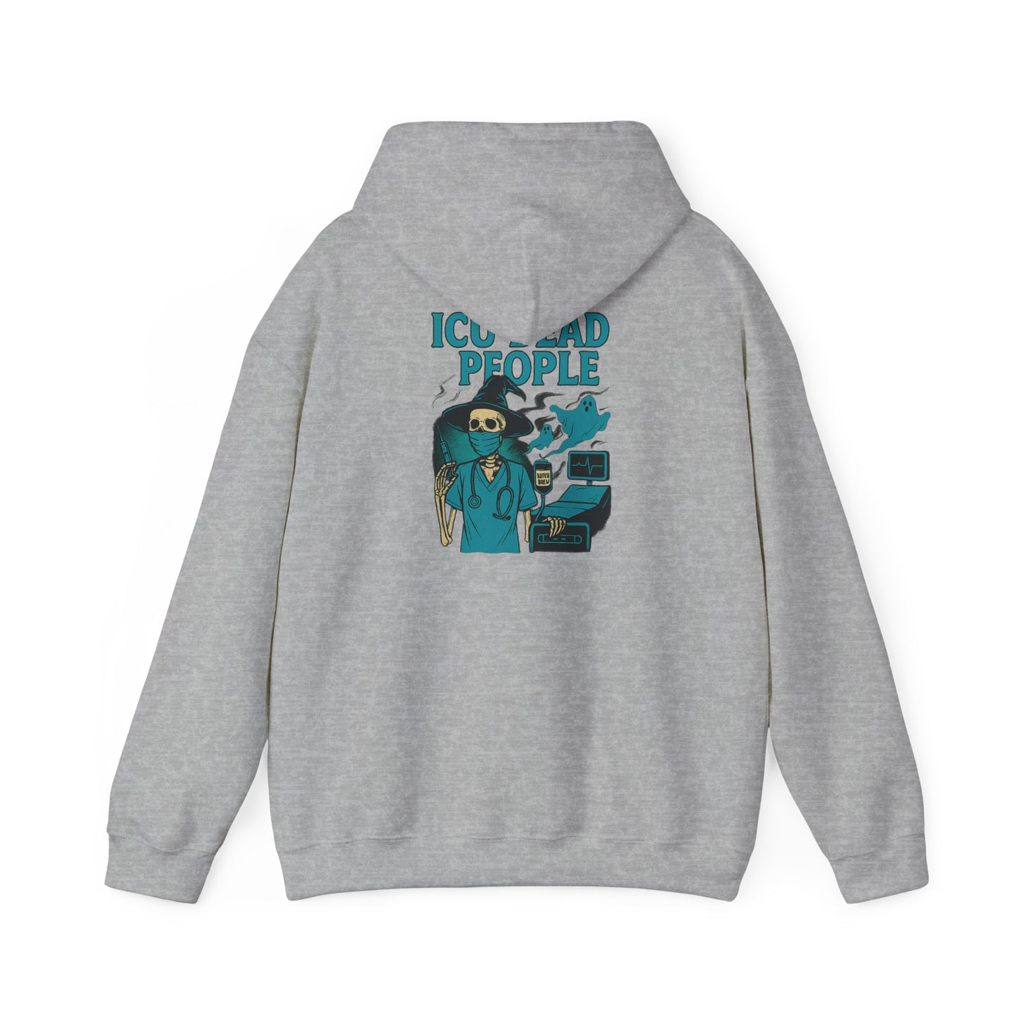 Funny ICU Dead People Hoodie, Healthcare Humor Sweatshirt, Gifts for Medical Workers, Nurse Appreciation, Casual Wear