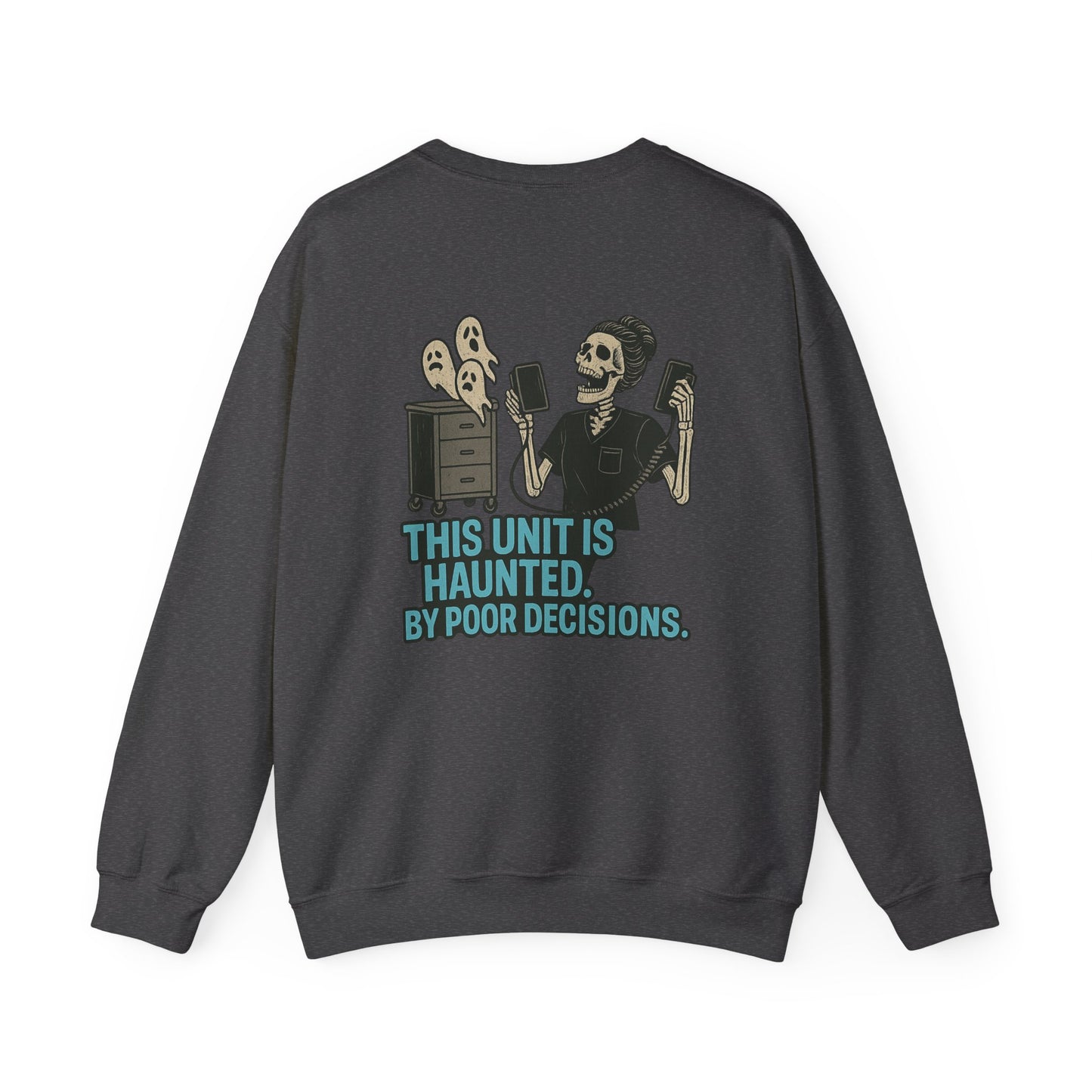 Haunted Decisions Sweatshirt | Unisex Crewneck | Spooky Fall Apparel, Halloween Gift, Casual Wear