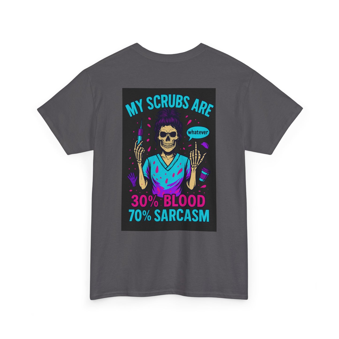 Funny Nurse Tee - 30% Blood 70% Sarcasm, Medical Humor Shirt, Unisex T-Shirt for Nurses, Healthcare Gifts, Halloween T-Shirt