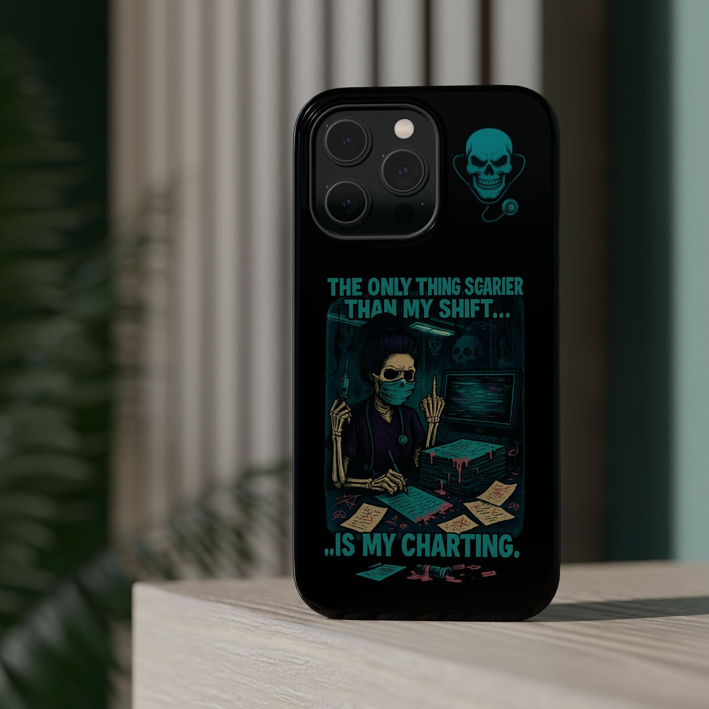 Healthcare Scary Shift Phone Case, Nurse Gift, Medical Humor Case, Halloween Phone accessory, Magnetic Tough Cases