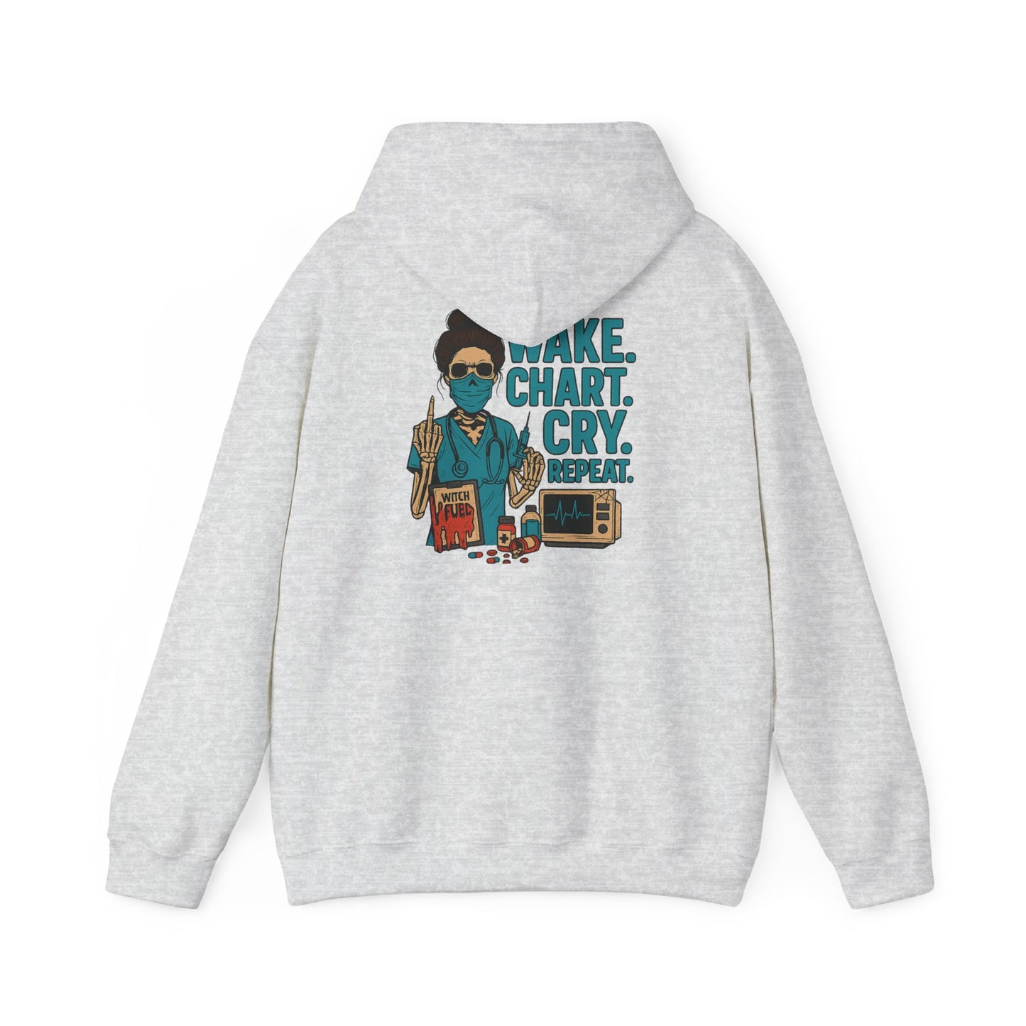Creative Artist's Hoodie: Make. Chart. Cry. Repeat. - Unisex Heavy Blend Sweatshirt