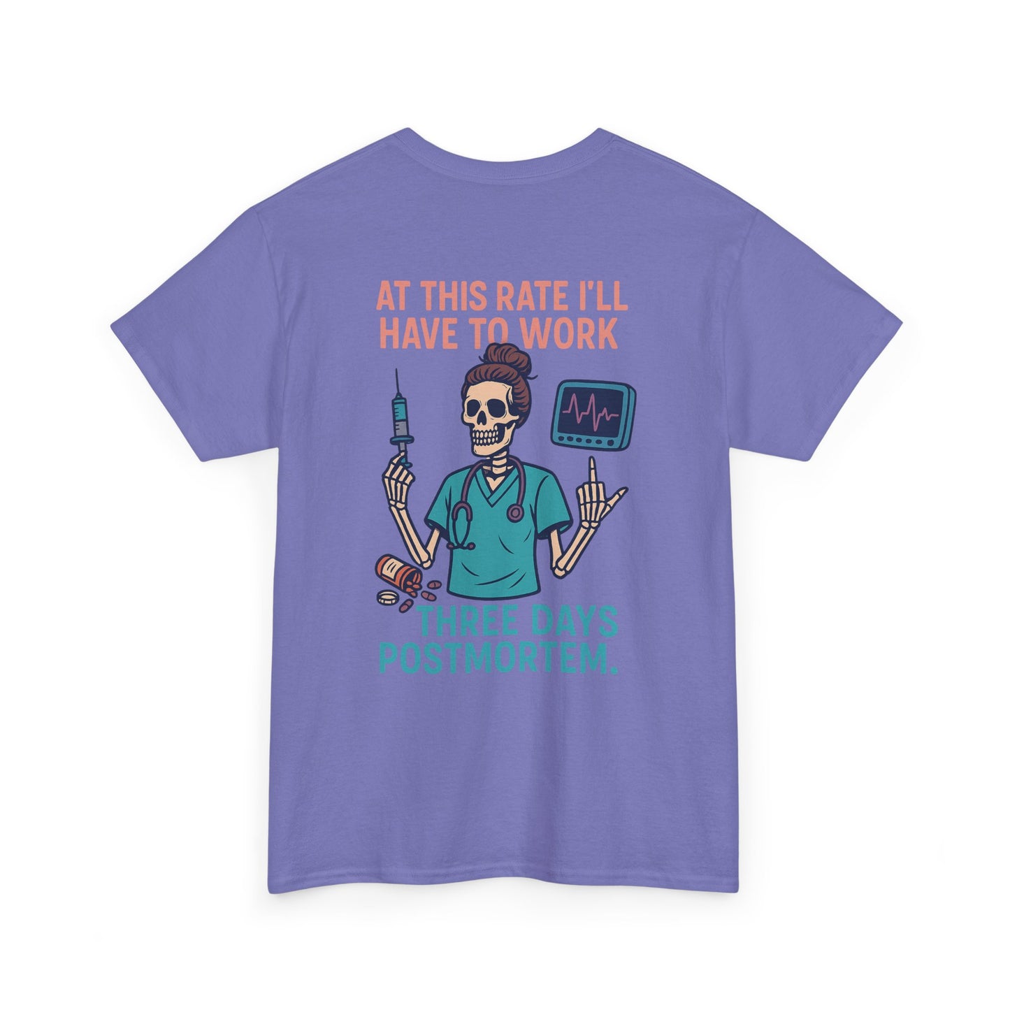 Lighthearted Skeleton Graphic Tee, Quirky Humor Shirt, Perfect Gift for Medical Professionals, Funny Halloween Apparel, Casual Everyday Wear