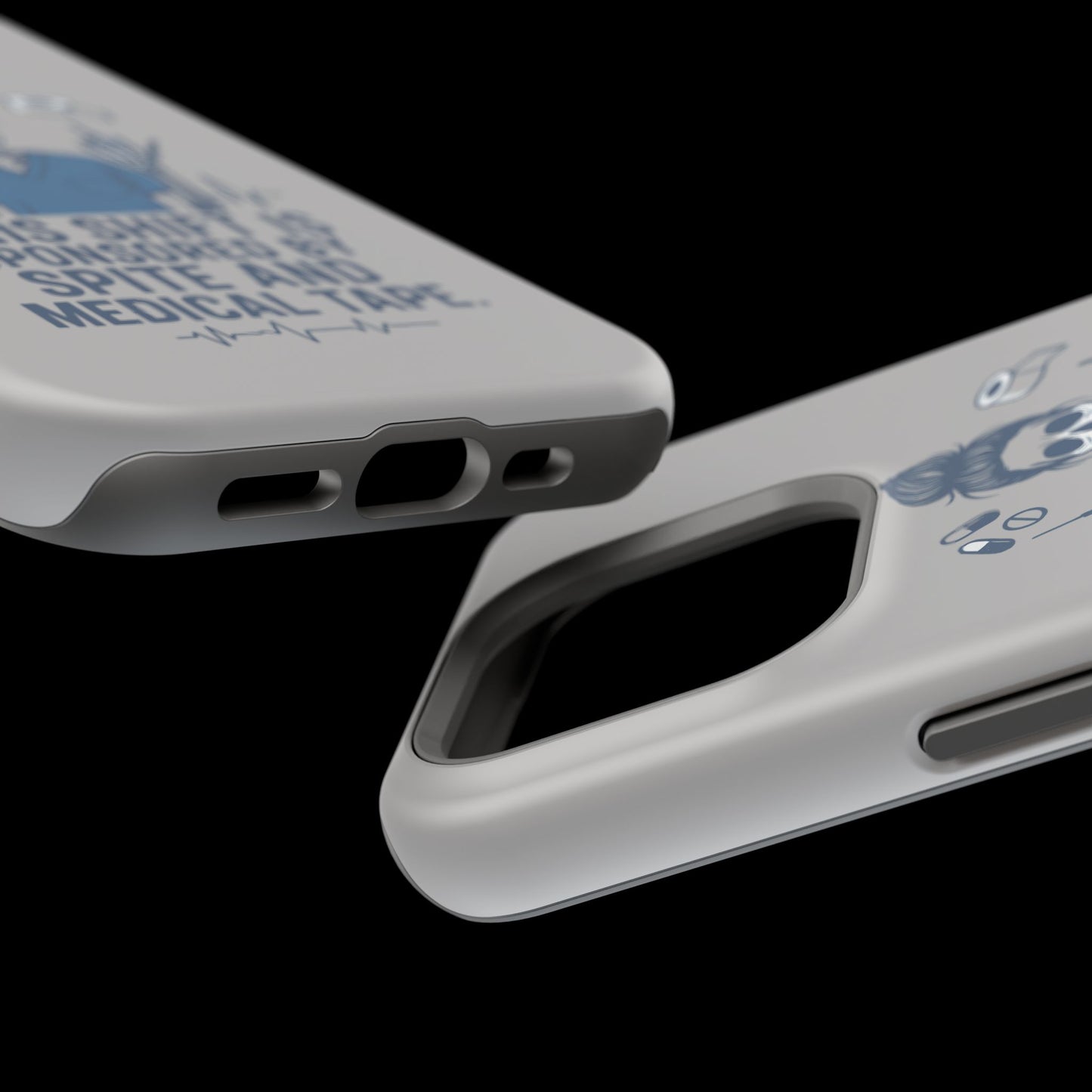 “This Shift Sponsored by Spite and Medical Tape” – Sarcastic Nurse Phone Case