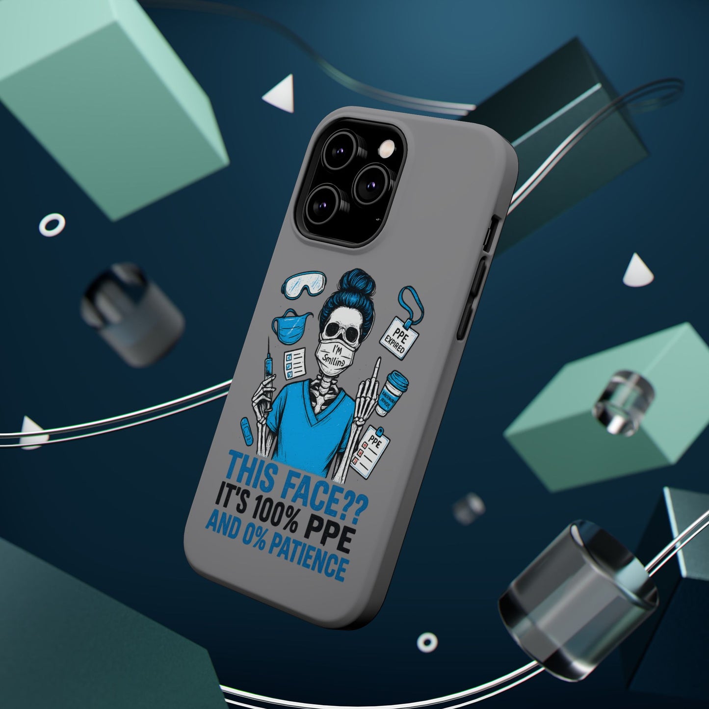“This Face? It’s 100% PPE and 0% Patience.” – Chaos Nurse Phone Case