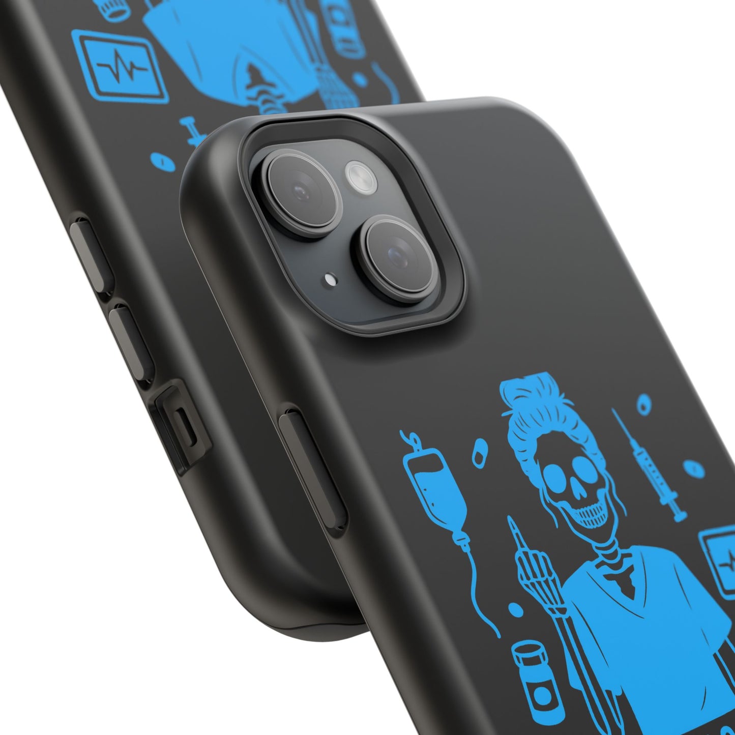 Running on Caffeine, Chaos, and Questionable Decisions” – Nurse Life Phone Case