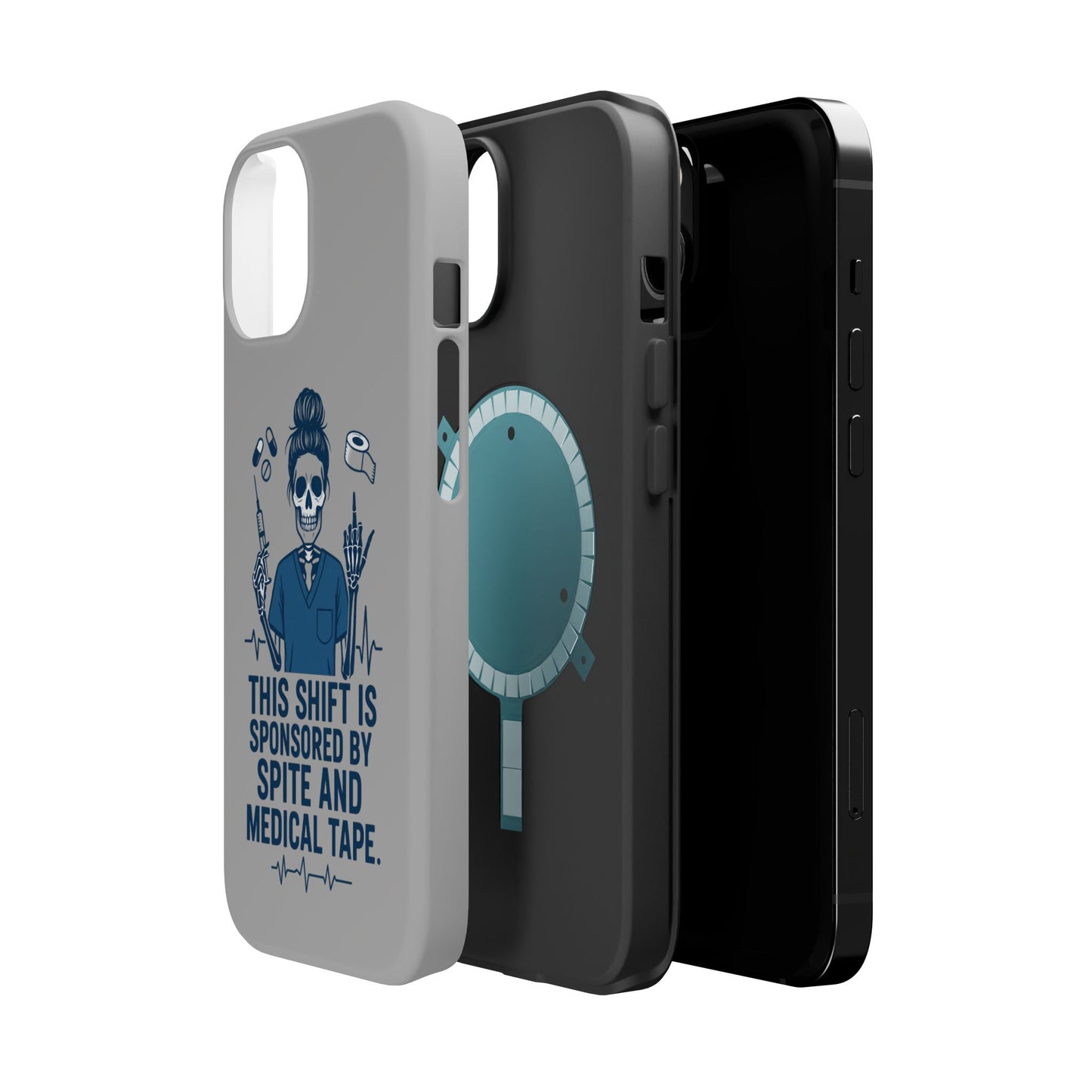 “This Shift Sponsored by Spite and Medical Tape” – Sarcastic Nurse Phone Case