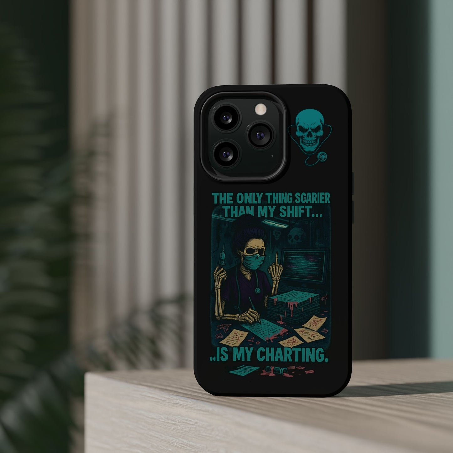 Healthcare Scary Shift Phone Case, Nurse Gift, Medical Humor Case, Halloween Phone accessory, Magnetic Tough Cases