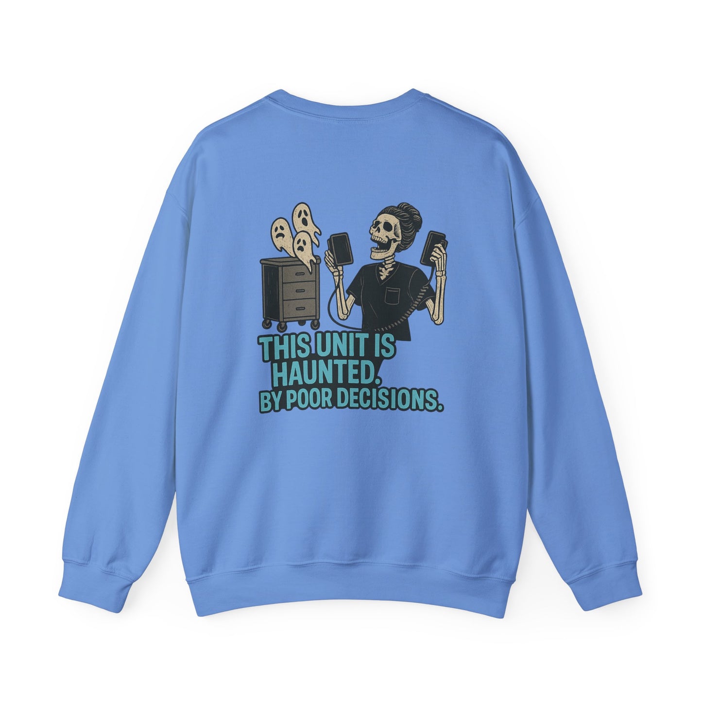 Haunted Decisions Sweatshirt | Unisex Crewneck | Spooky Fall Apparel, Halloween Gift, Casual Wear