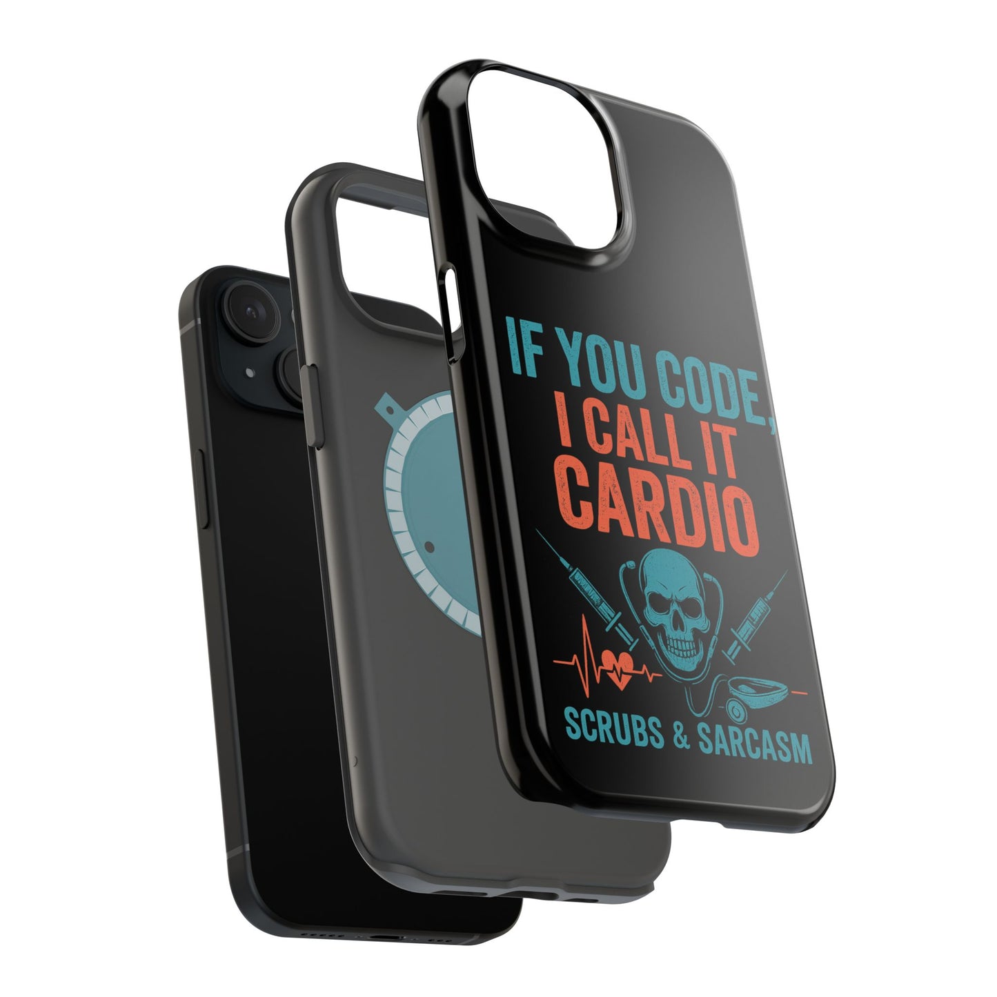 Magnetic Phone Cases for Nurses, Funny Code Humor, Cute Sarcastic Gifts, Tech Accessories, Medical Profession, Unique Design