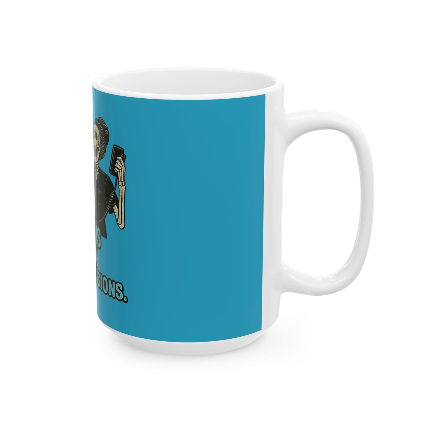 Ceramic Mug with Haunted Design - Perfect Gift for Halloween, Coffee Lovers, & Spooky Decor, Unique Kitchenware, Fun Office Mug