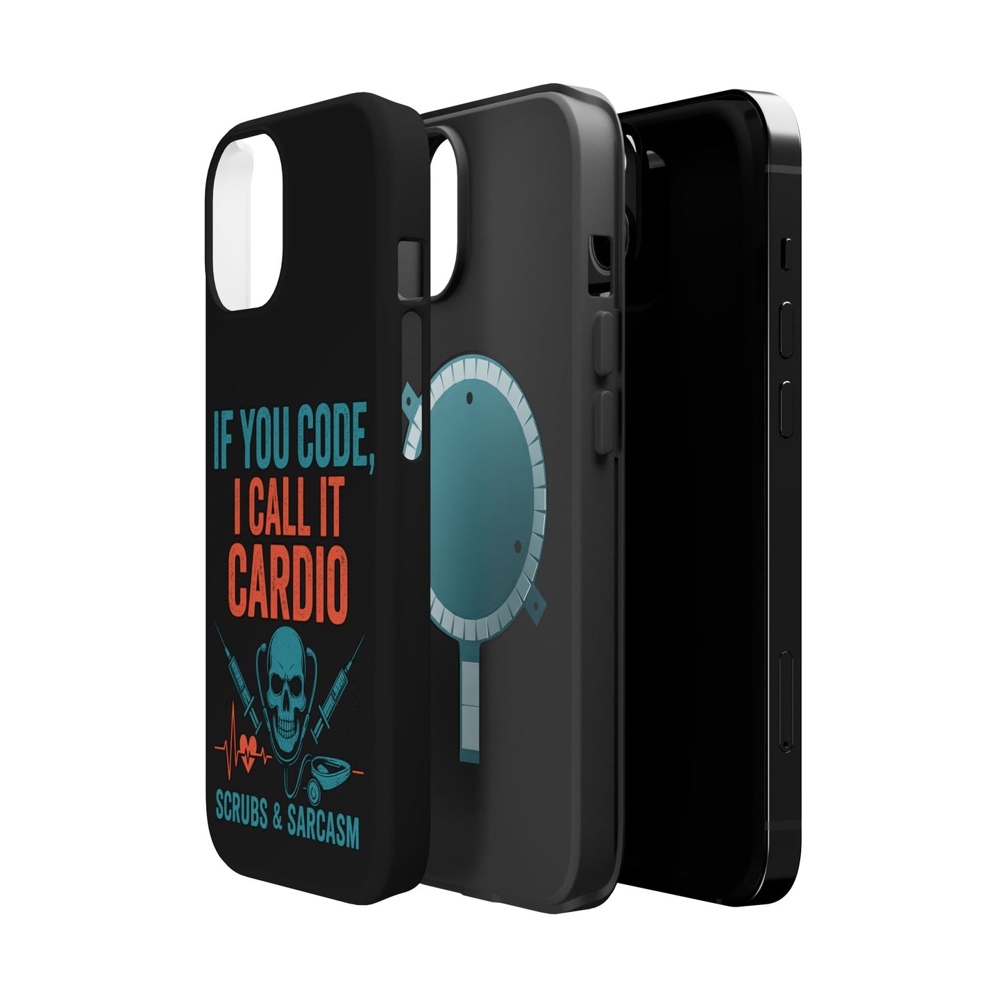 Magnetic Phone Cases for Nurses, Funny Code Humor, Cute Sarcastic Gifts, Tech Accessories, Medical Profession, Unique Design