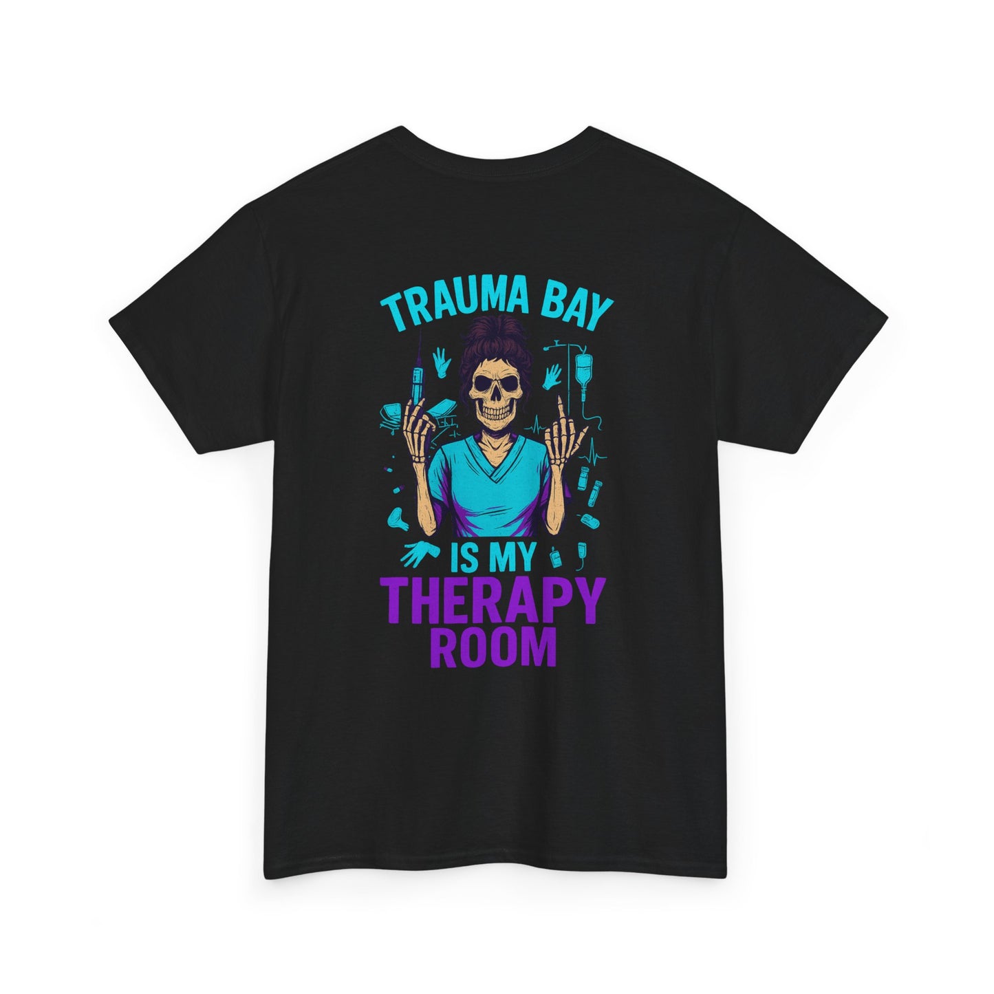 Trauma Bay Is My Therapy Room Tee, Unisex Heavy Cotton T-Shirt, Medical Humor Shirt, Gift for Nurses, Healthcare Apparel, Casual Wear