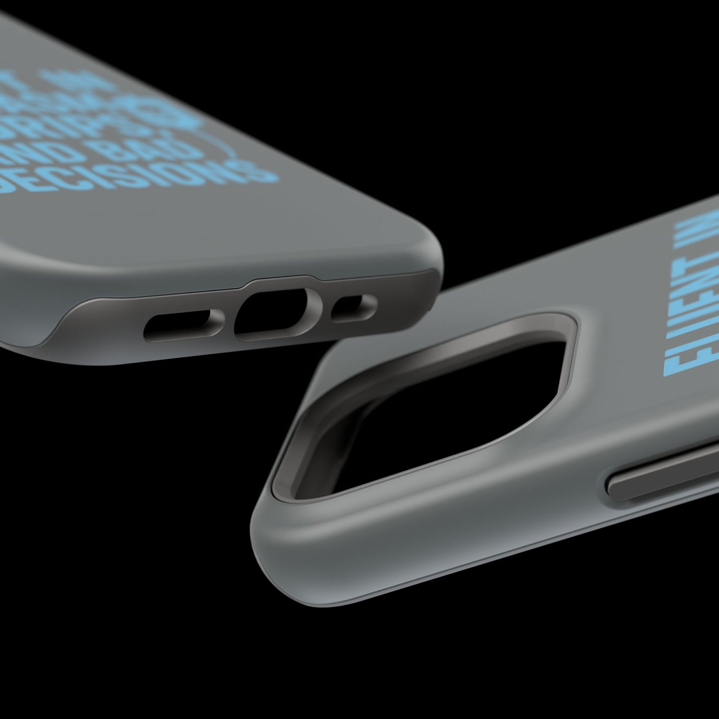 Sarcastic Phone Case - "Fluent in Sarcasm, IV Drips, and Bad Decisions", Funny Gift for Nurses, Medical Staff, Humor