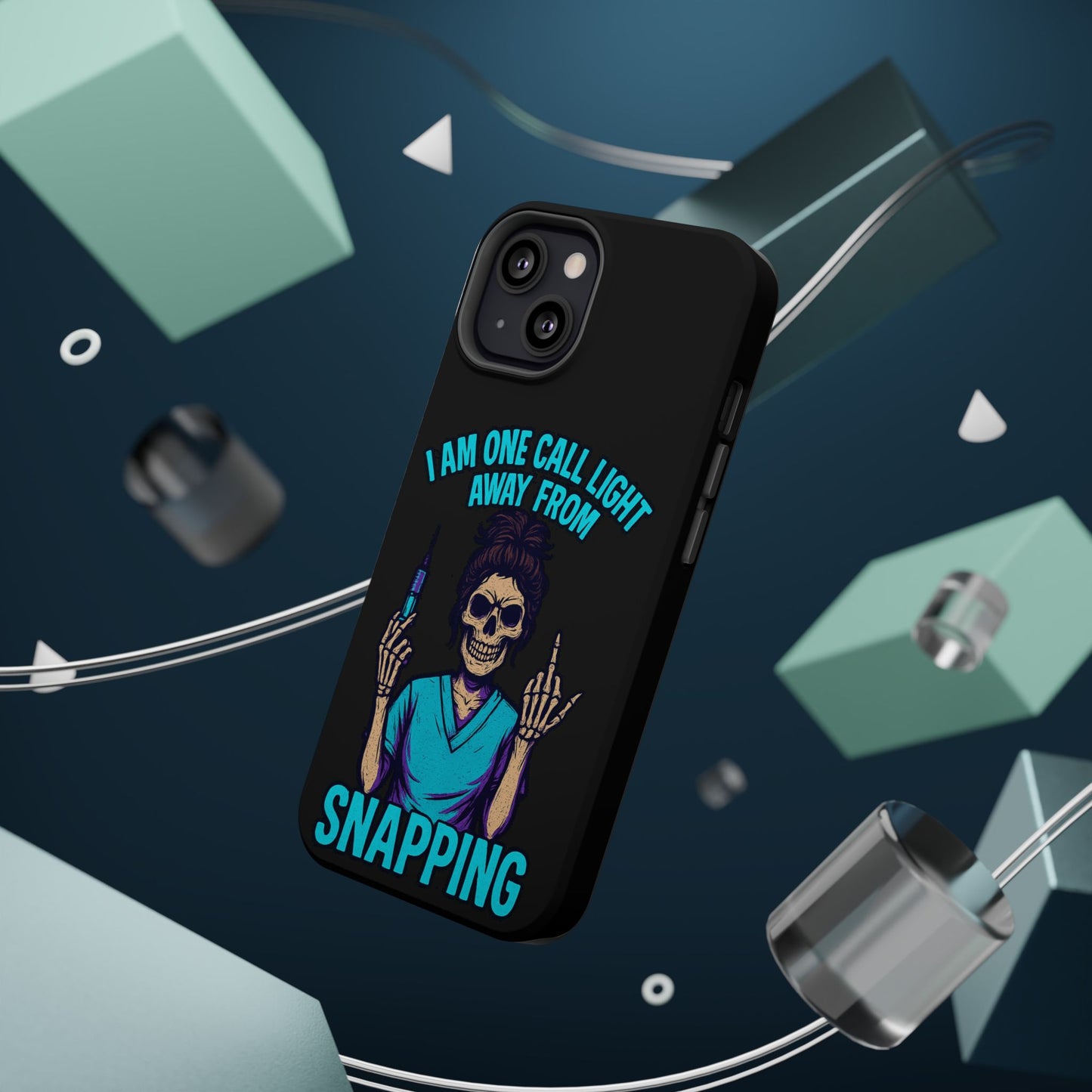 Mobile Phone Case, Funny Phone Cover, Gift for Nurses, Halloween Accessory, Skull Design