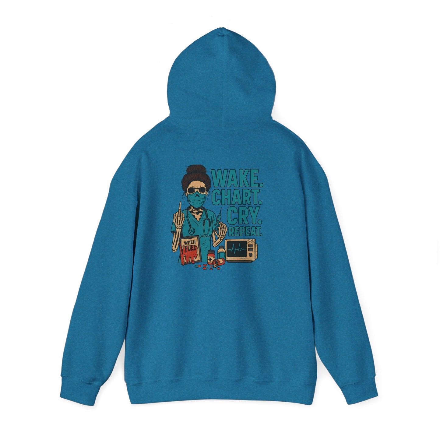 Creative Artist's Hoodie: Make. Chart. Cry. Repeat. - Unisex Heavy Blend Sweatshirt