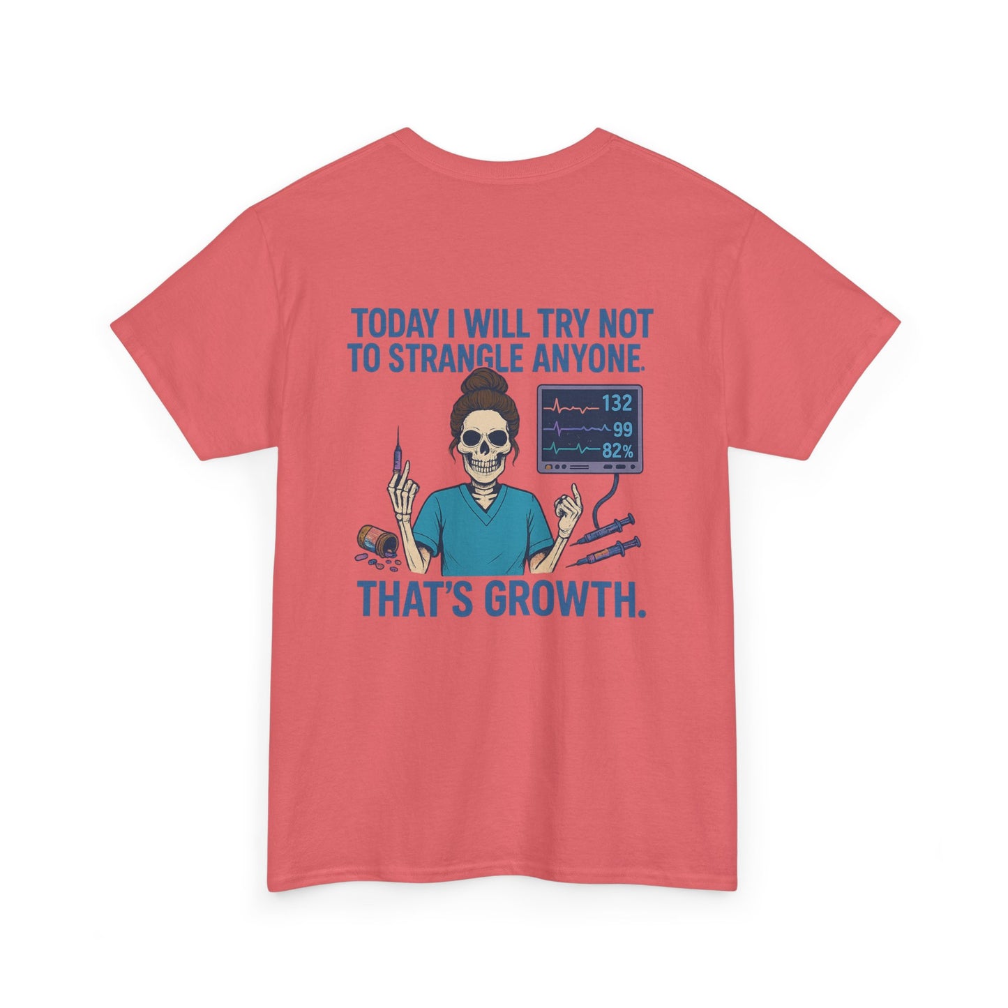 Skull Motivation Tee, Funny Graphic T-Shirt, Unisex Cotton Shirt, Growth Humor, Gift for Psychologists, Casual Wear