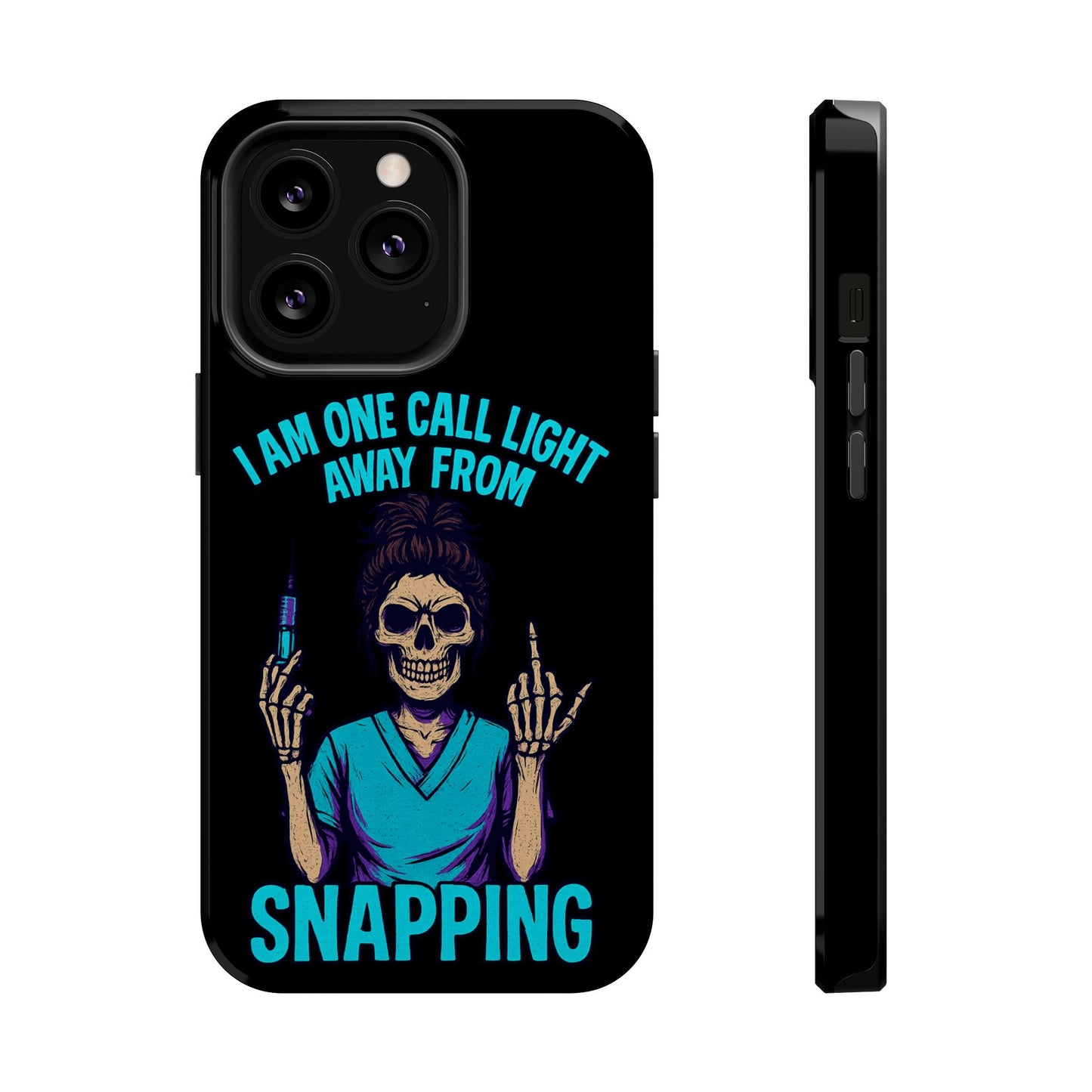 Mobile Phone Case, Funny Phone Cover, Gift for Nurses, Halloween Accessory, Skull Design