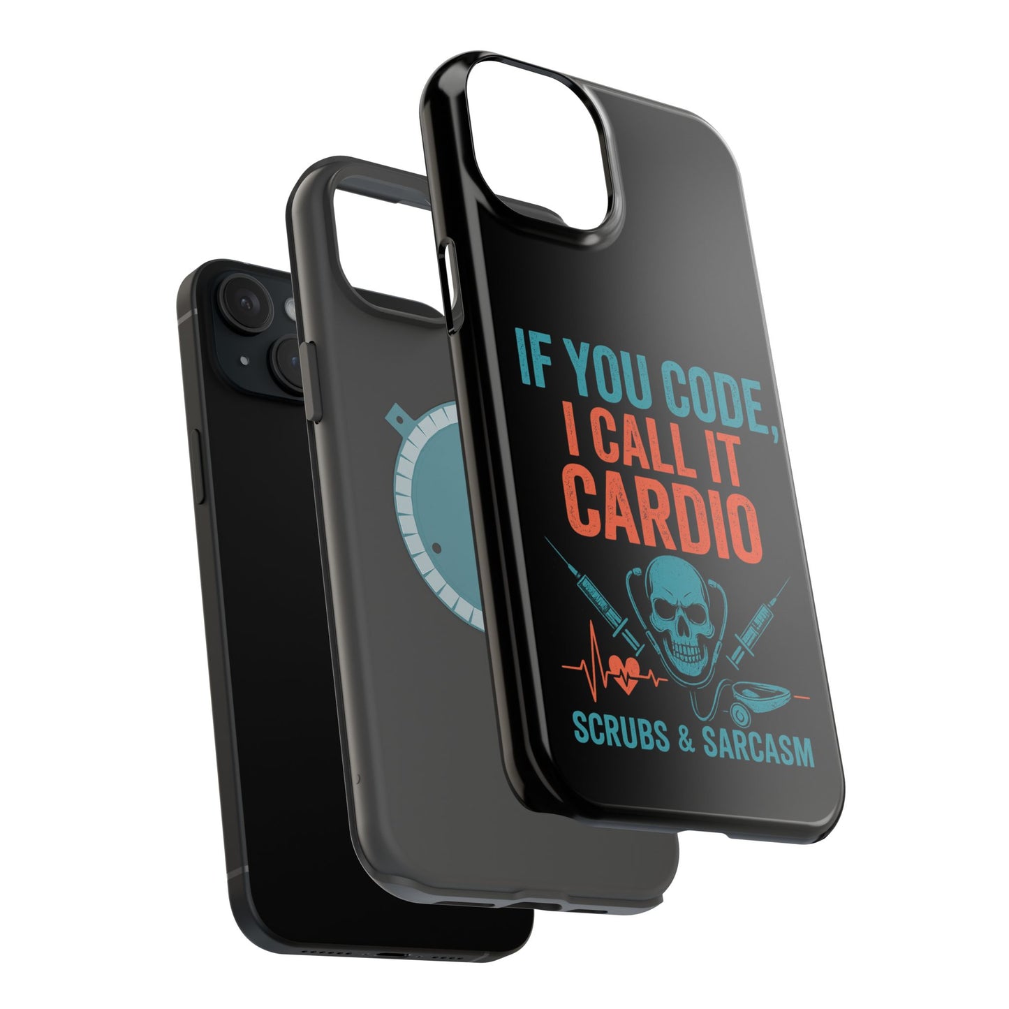 Magnetic Phone Cases for Nurses, Funny Code Humor, Cute Sarcastic Gifts, Tech Accessories, Medical Profession, Unique Design