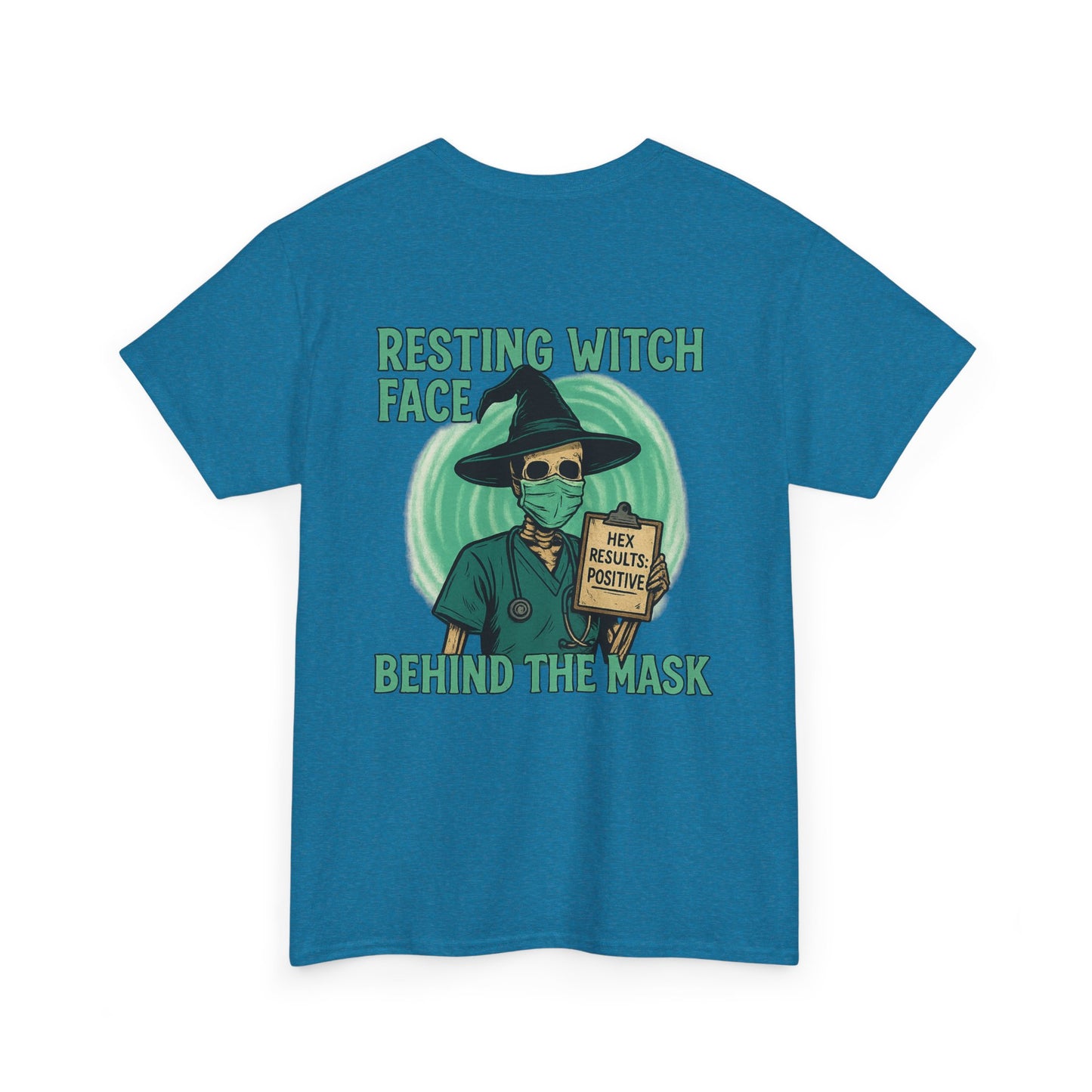 Resting Witch Face Unisex Heavy Cotton Tee, Funny Halloween Shirt, Witch T-Shirt, Unique Gift for Spooky Season, Perfect for Parties