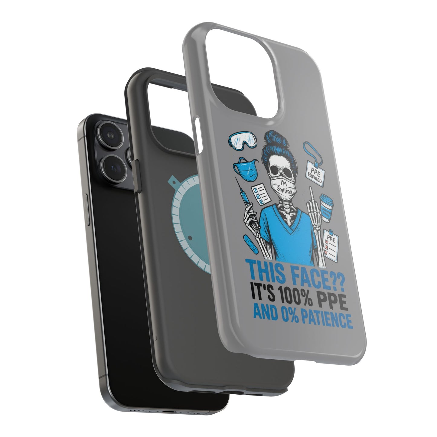 “This Face? It’s 100% PPE and 0% Patience.” – Chaos Nurse Phone Case