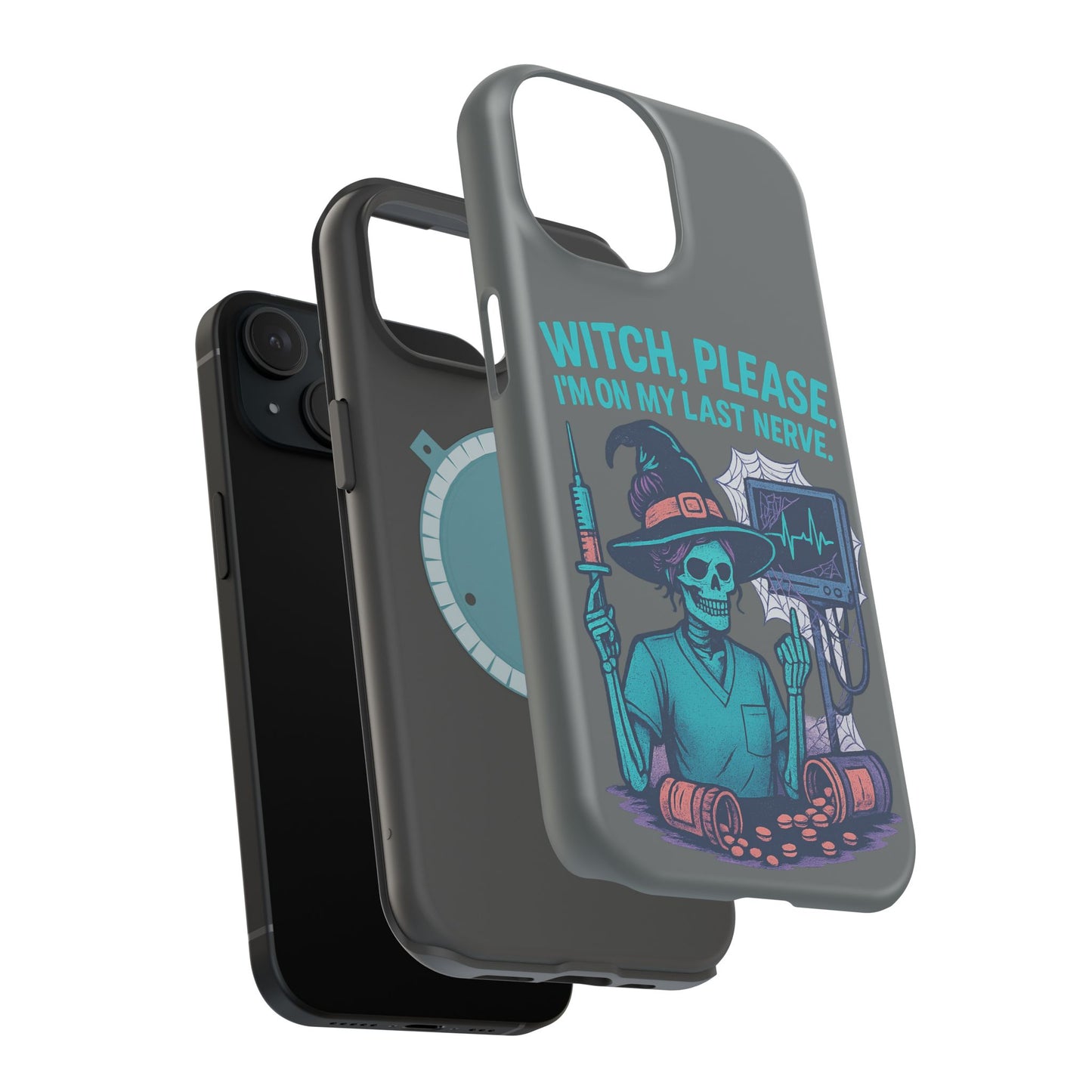 Spooky Phone Case: Witch Please! I'm On My Last Nerve, Halloween Gift, Cute Phone Accessory, Unique Tough Case, Funny Phone Protection