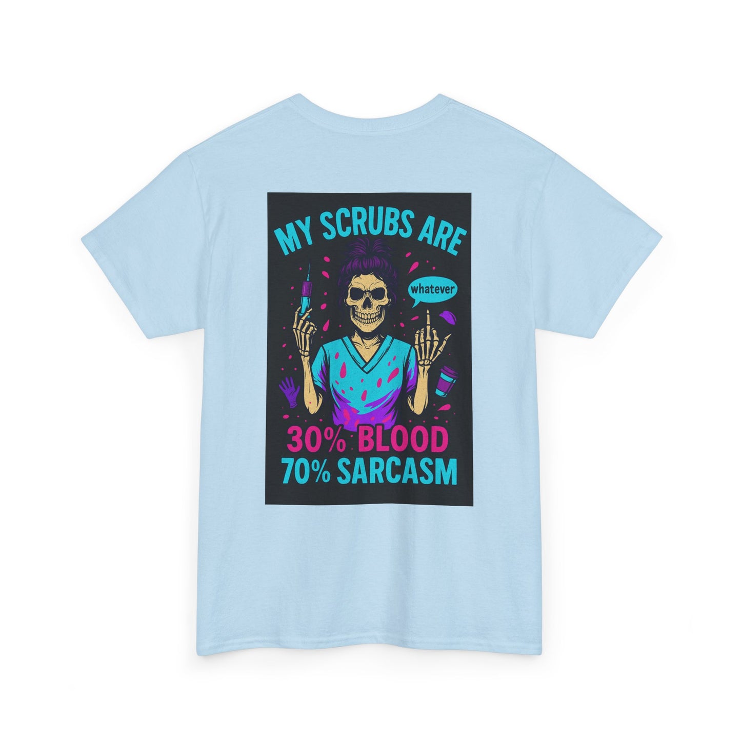 Funny Nurse Tee - 30% Blood 70% Sarcasm, Medical Humor Shirt, Unisex T-Shirt for Nurses, Healthcare Gifts, Halloween T-Shirt
