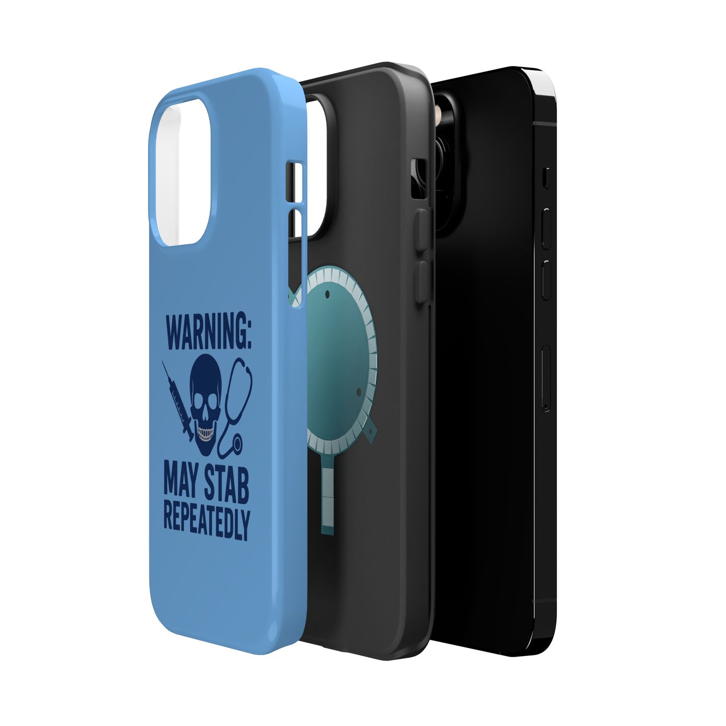 Warning May Stab Repeatedly Phone Case | Quirky Medical Humor, Gift for Healthcare Workers, Fun Phone Accessories, Doctors' Gift, Nurse Gift