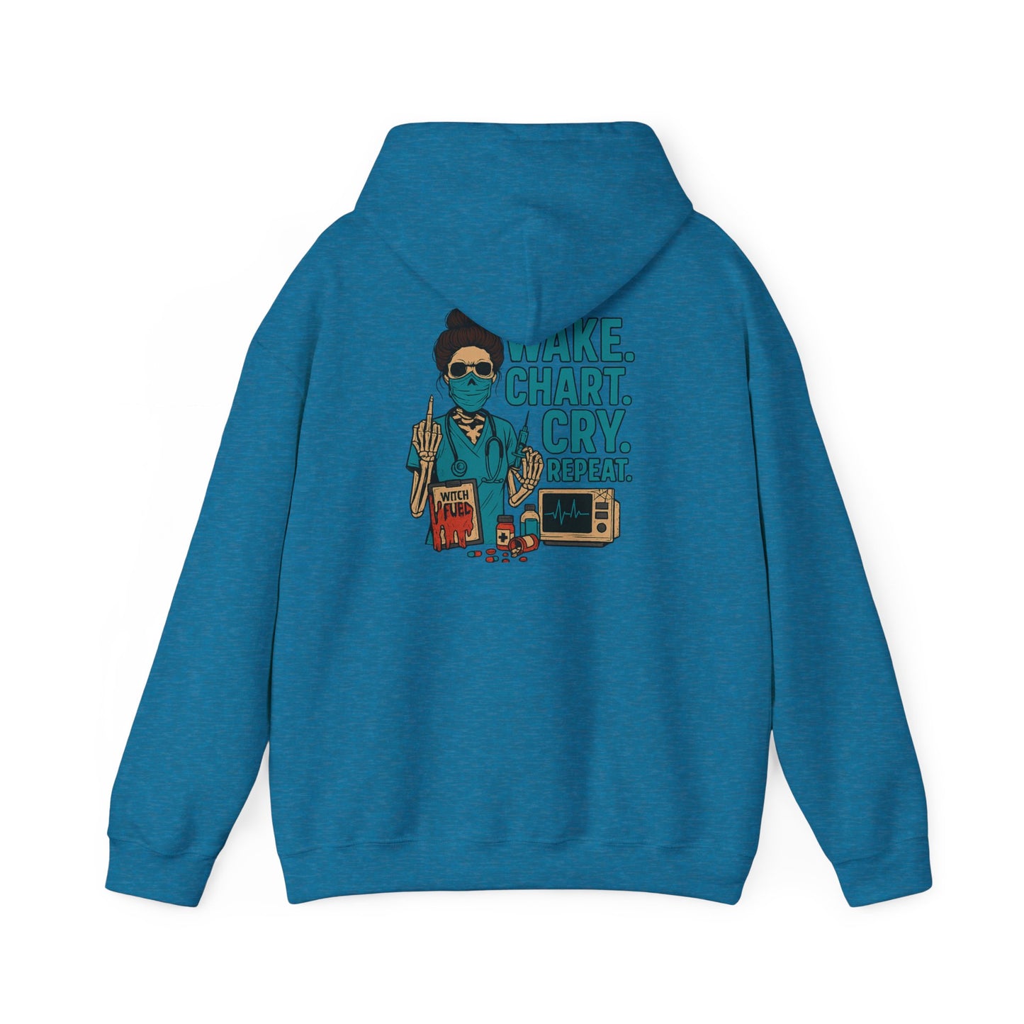 Creative Artist's Hoodie: Make. Chart. Cry. Repeat. - Unisex Heavy Blend Sweatshirt