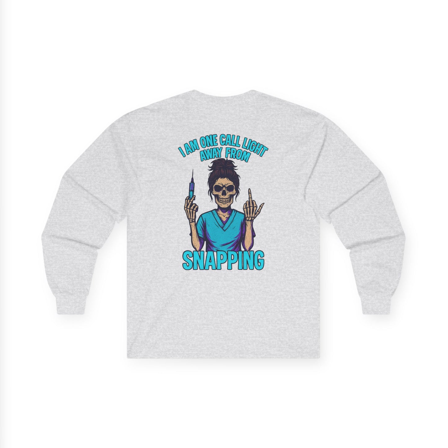 Funny Nurse Long Sleeve Tee - Perfect for Healthcare Workers, Gifts for Nurses, Halloween Apparel, Medical Humor Shirt, Unisex Graphic Tee