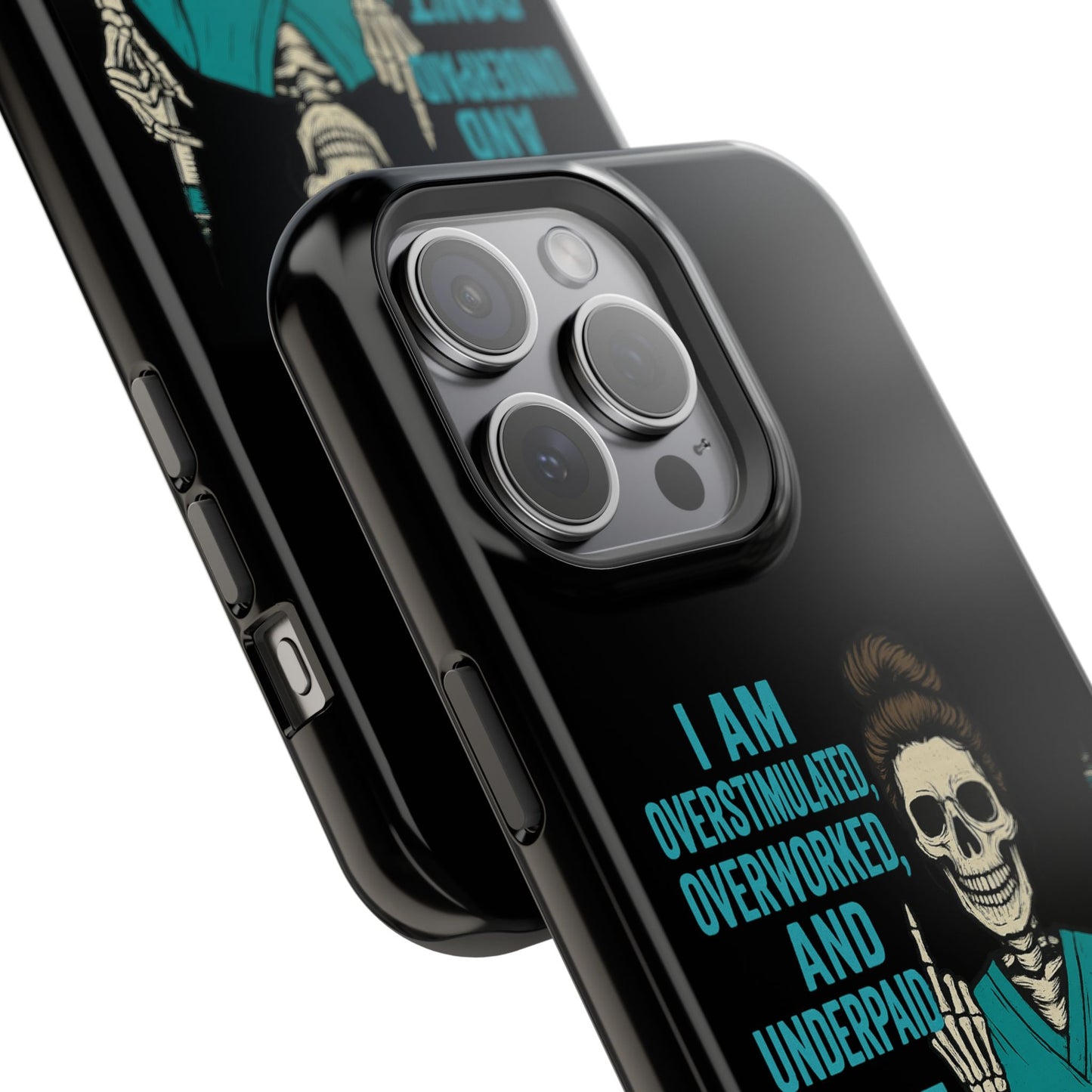 Magnetic Phone Cases, Overworked Healthcare Worker, Nurse Gift, Halloween, Funny Quote, Tough Cases