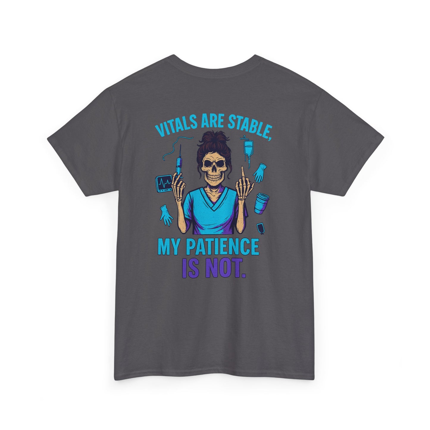 Skull Patient T-Shirt - Funny Medical Humor Tee, Unisex Cotton Shirt, Gift for Healthcare Workers, Halloween Apparel, Casual Wear