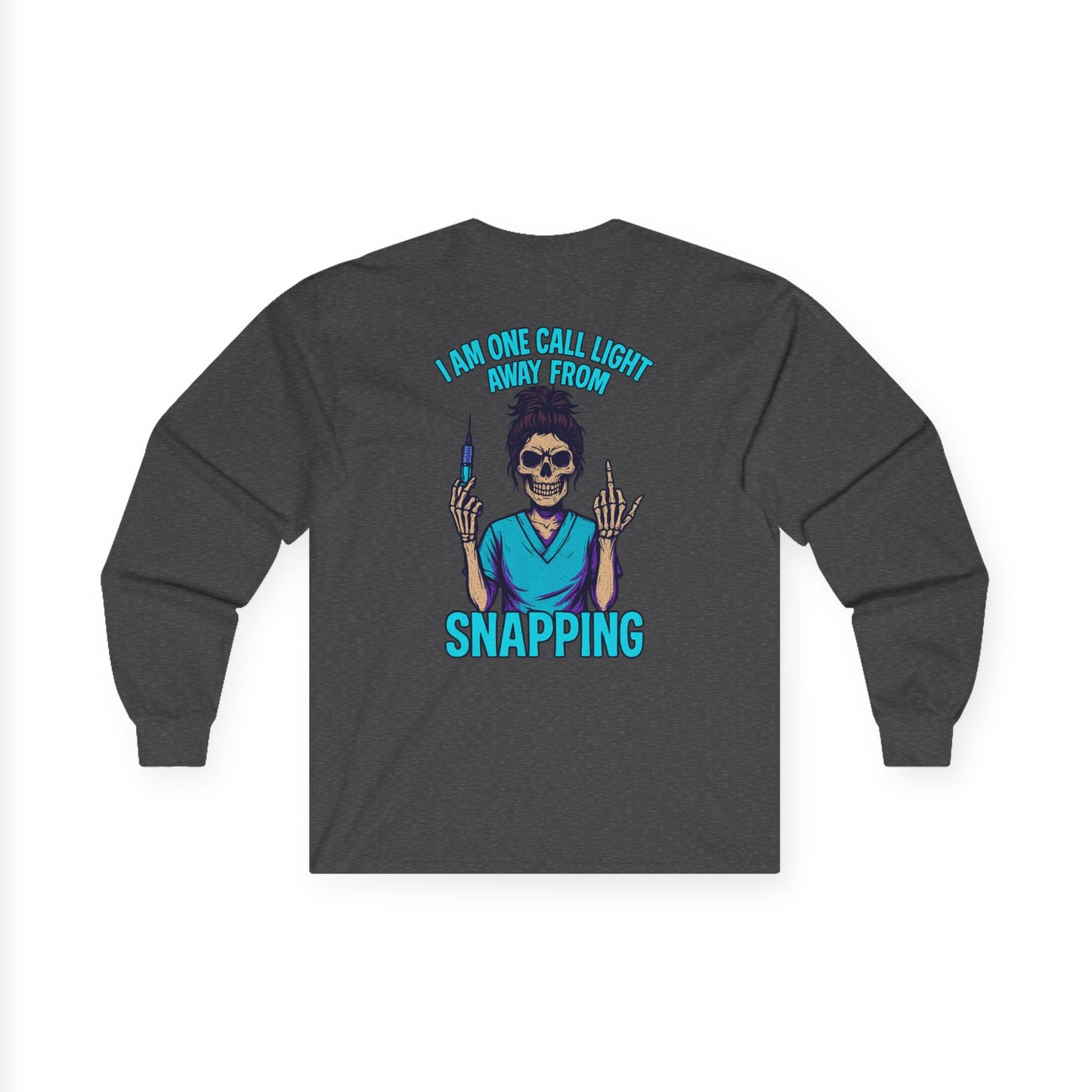 Funny Nurse Long Sleeve Tee - Perfect for Healthcare Workers, Gifts for Nurses, Halloween Apparel, Medical Humor Shirt, Unisex Graphic Tee